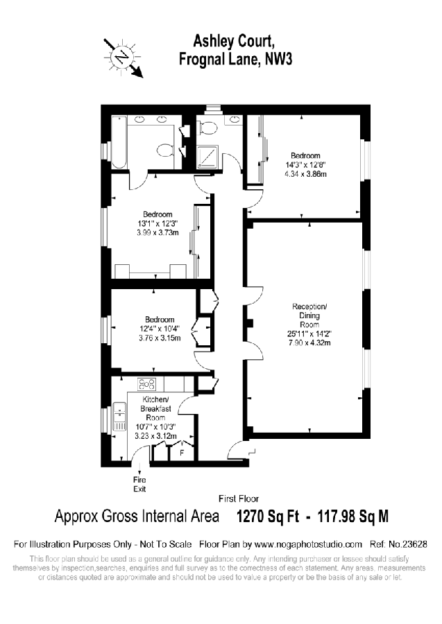 3 Bedrooms Flat to rent in Ashley Court, Frognal Lane, Hampstead NW3