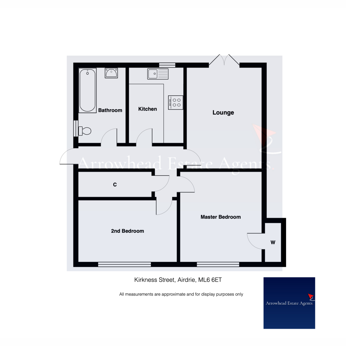 Kirkness Street, Airdrie ML6, 2 bedroom flat for sale 65192084