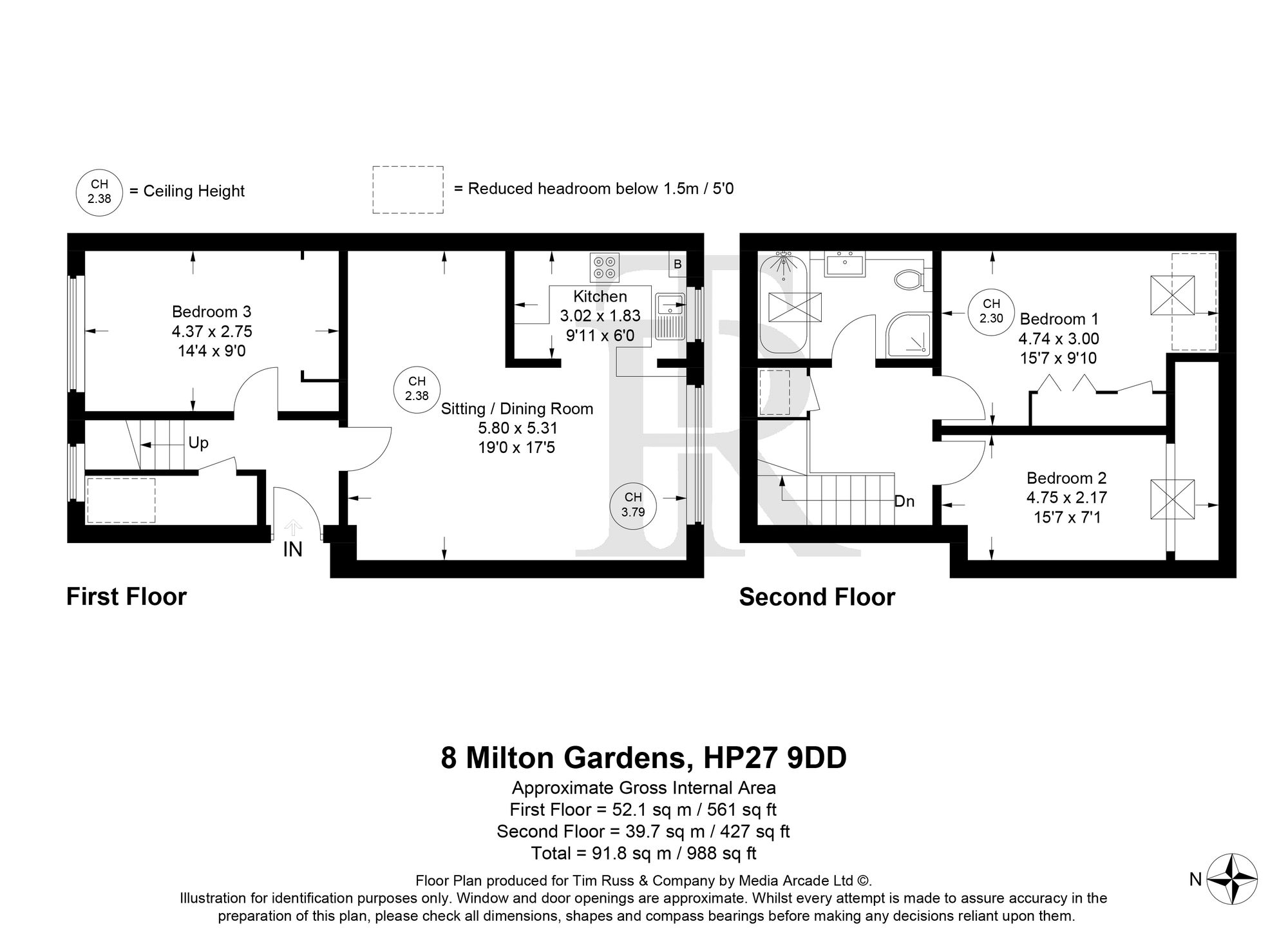 8 Milton Gardens, Princes Risborough floorplan