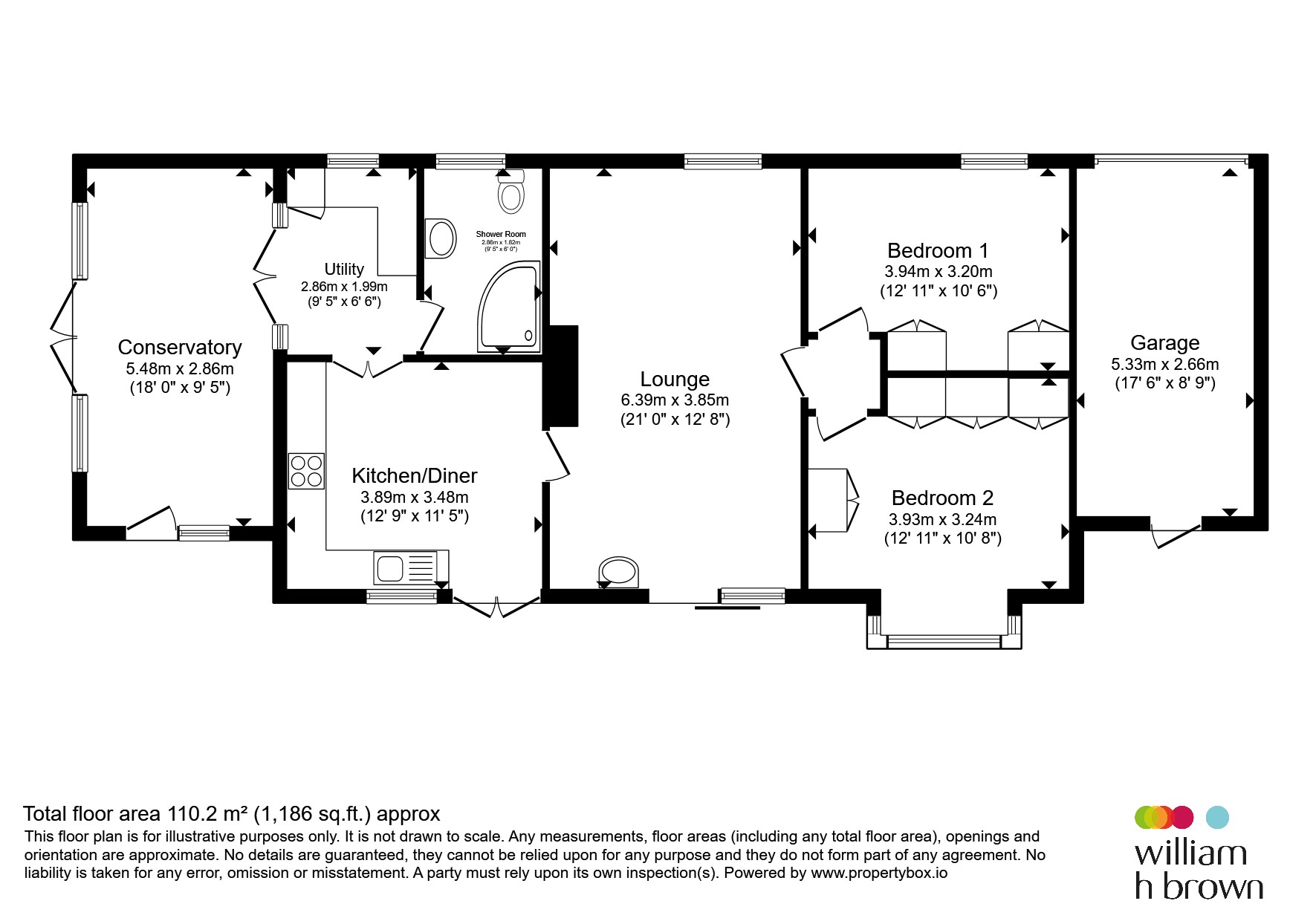 Shire Bungalow, Shires Close, Doncaster floorplan