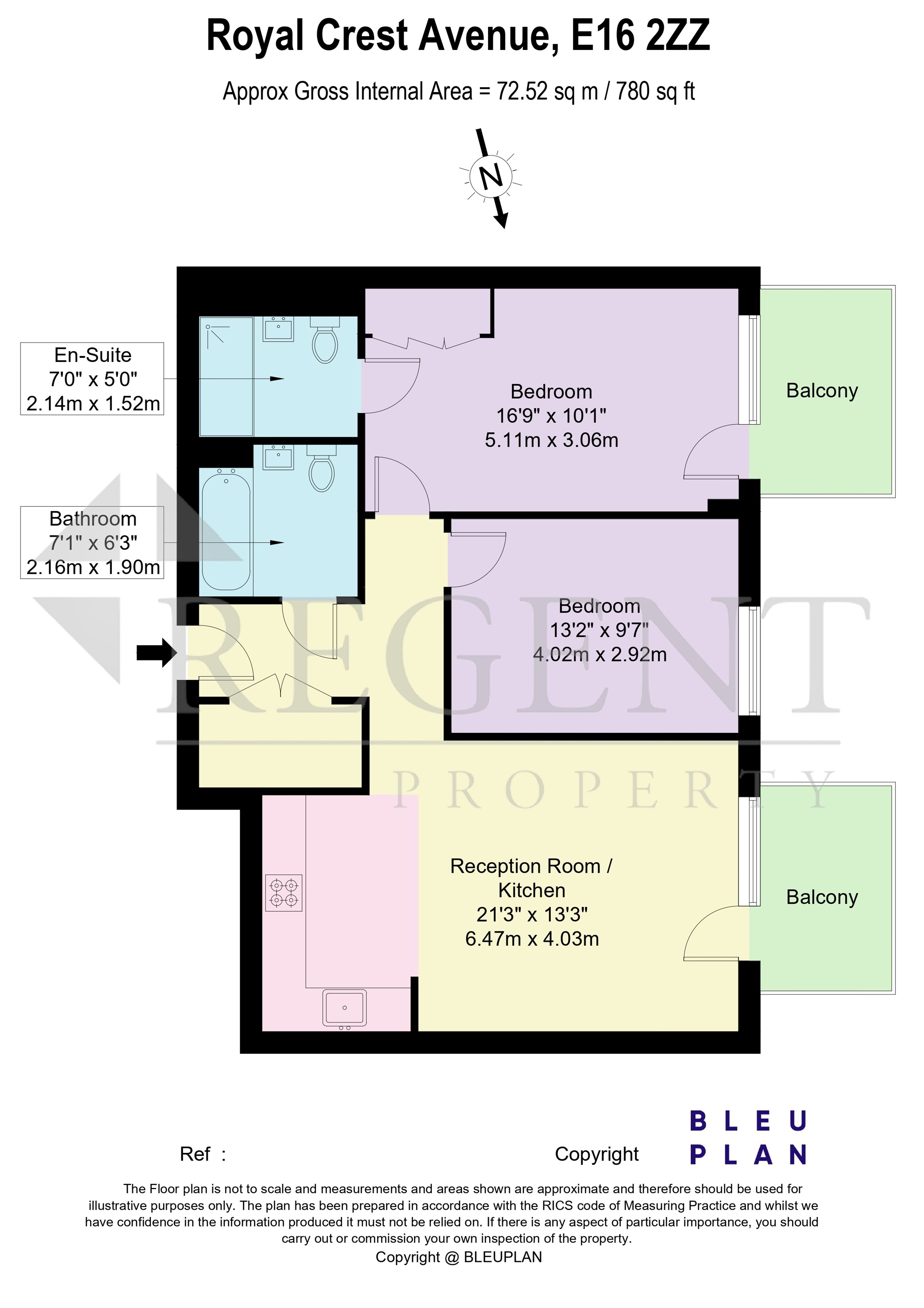 49, Flat 48, Royal Crest Avenue, London floorplan