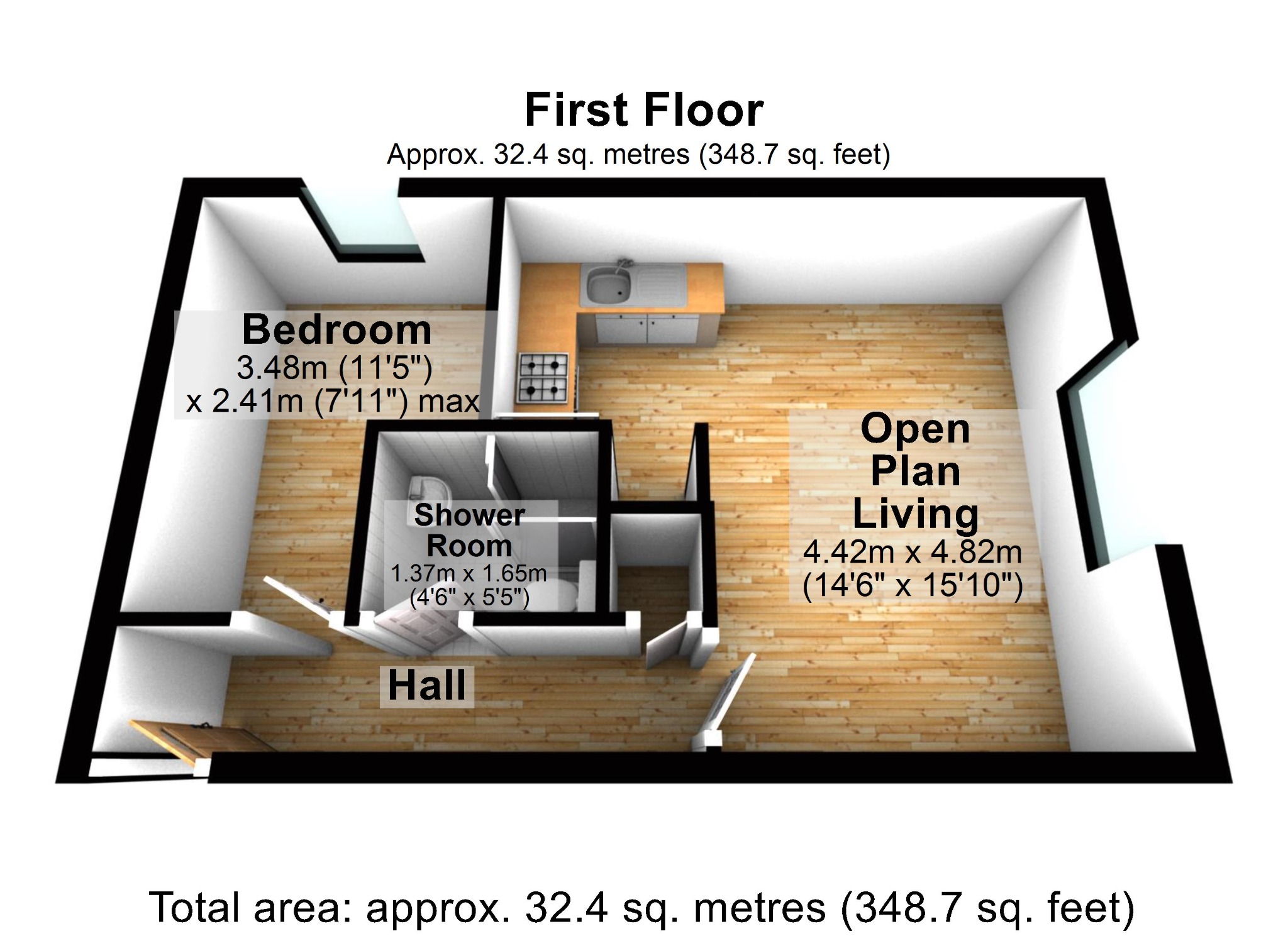 Bradley Lane, Newton Abbot, Devon TQ12, 1 bedroom flat to rent