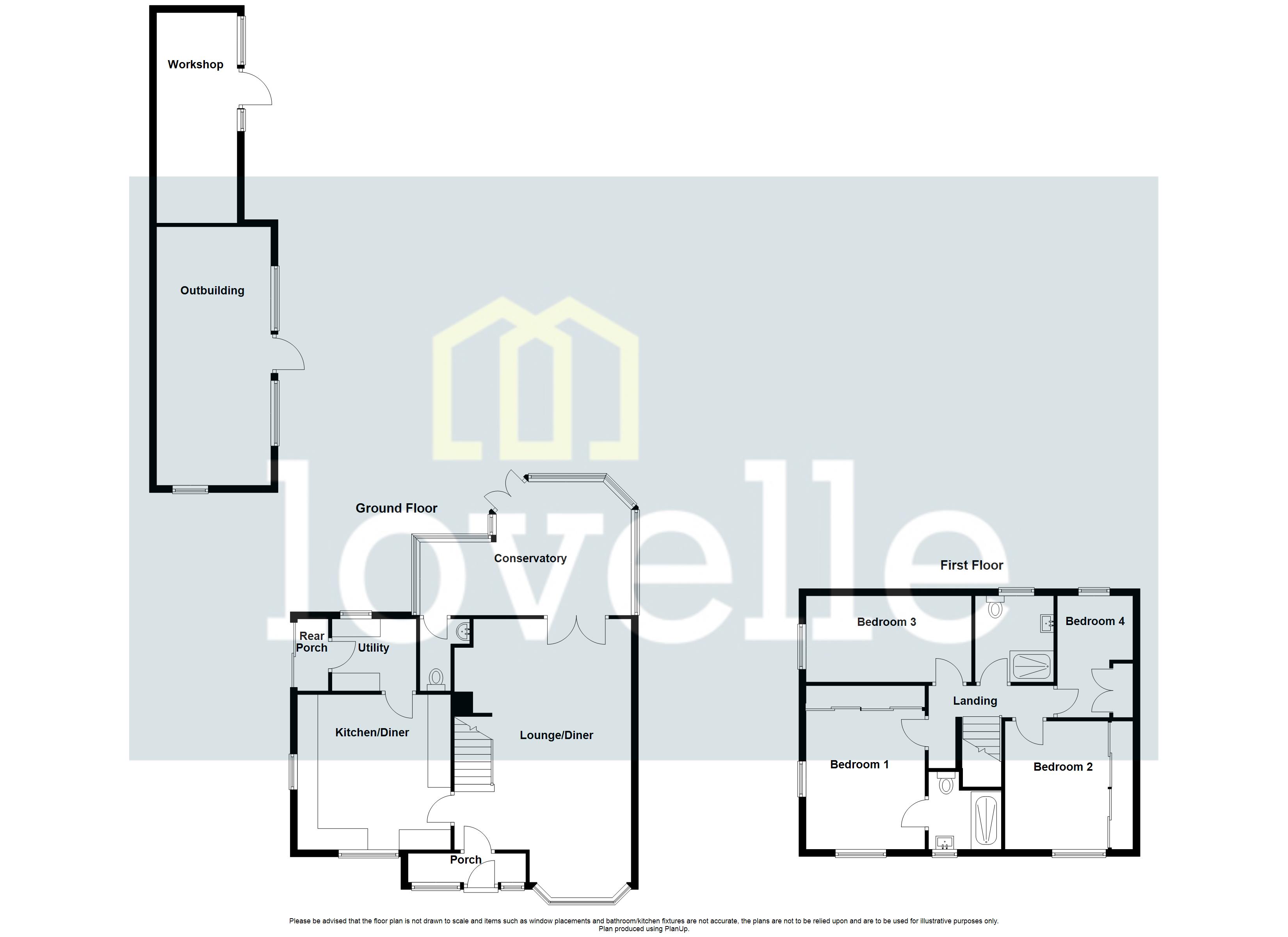 Highbury, Conisholme Road, North Somercotes floorplan