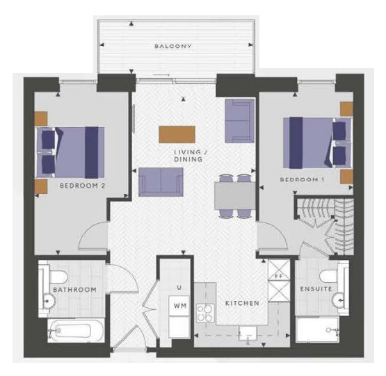 275 Lindley House, Silkstream, The Hyde, London floorplan