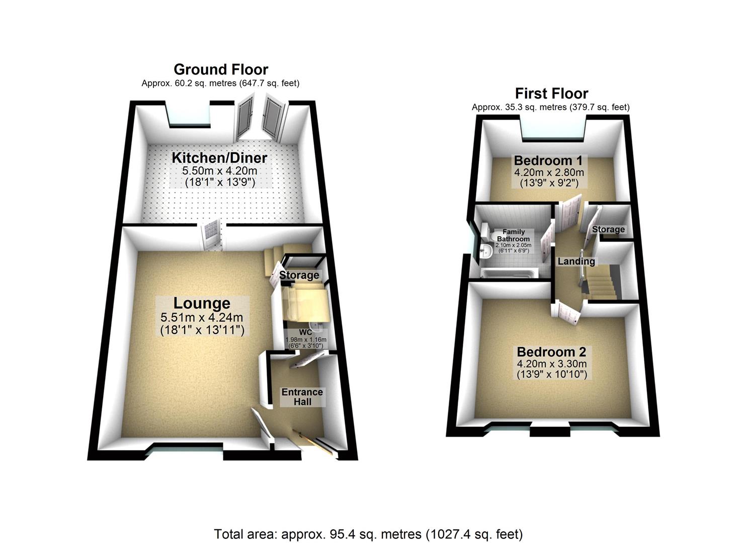 3, Manor Court, Barlby floorplan