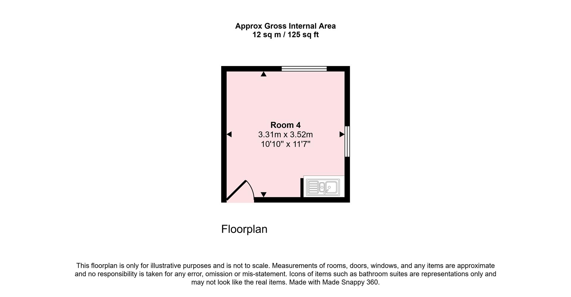 Room 4, 29, Hill Street, Worcester floorplan