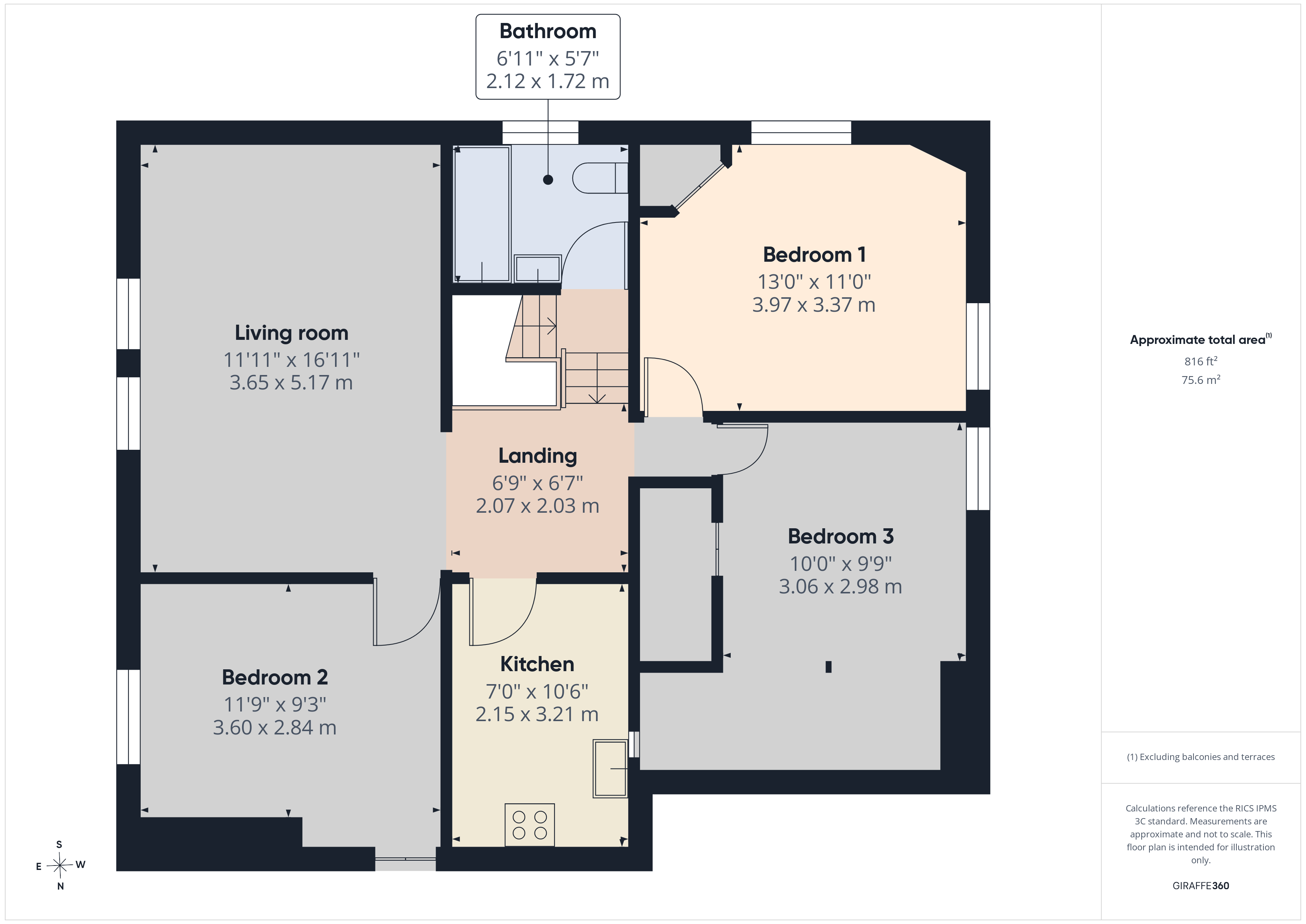 81, Waterloo Crescent, Nottingham, NG7 4AX floorplan