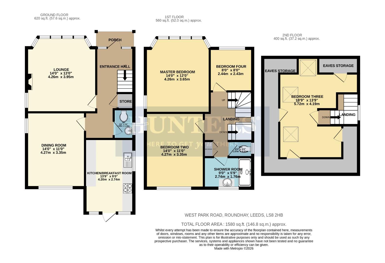 36, West Park Road, Leeds floorplan