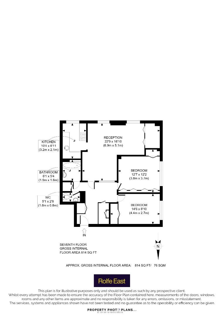 Flat 31, Gilbert Court, Green Vale, Ealing floorplan