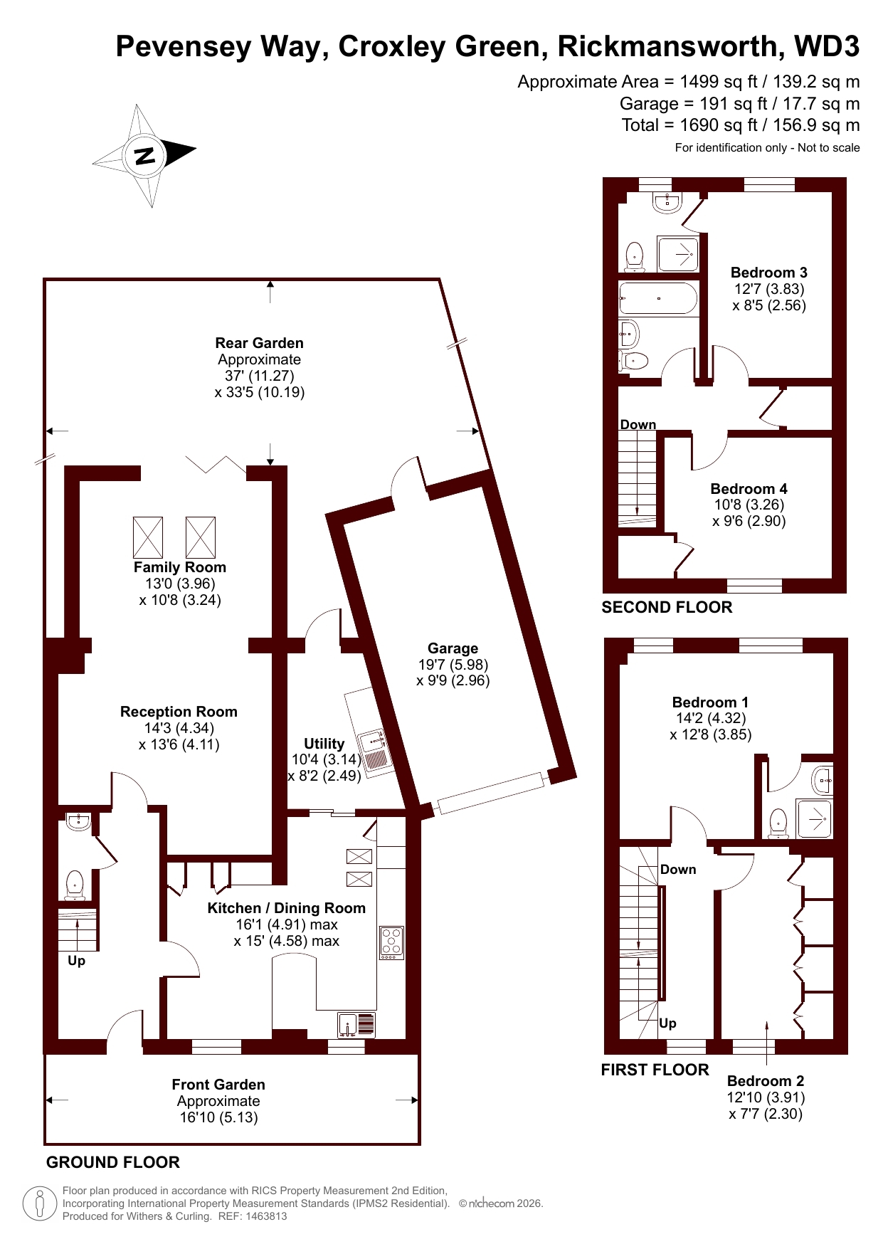 9 Pevensey Way, Rickmansworth floorplan