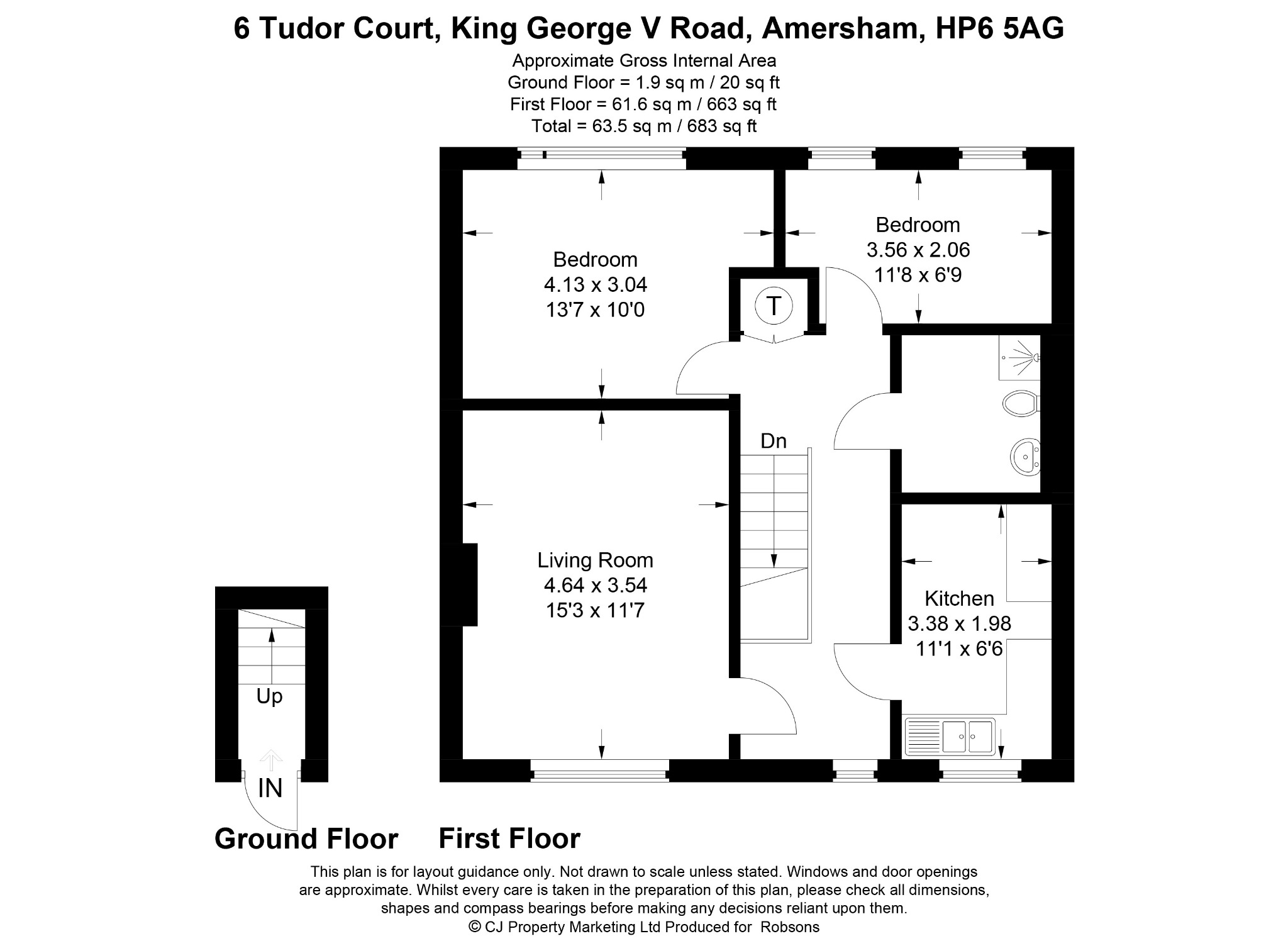 6 Tudor Court, King George V Road, Amersham floorplan