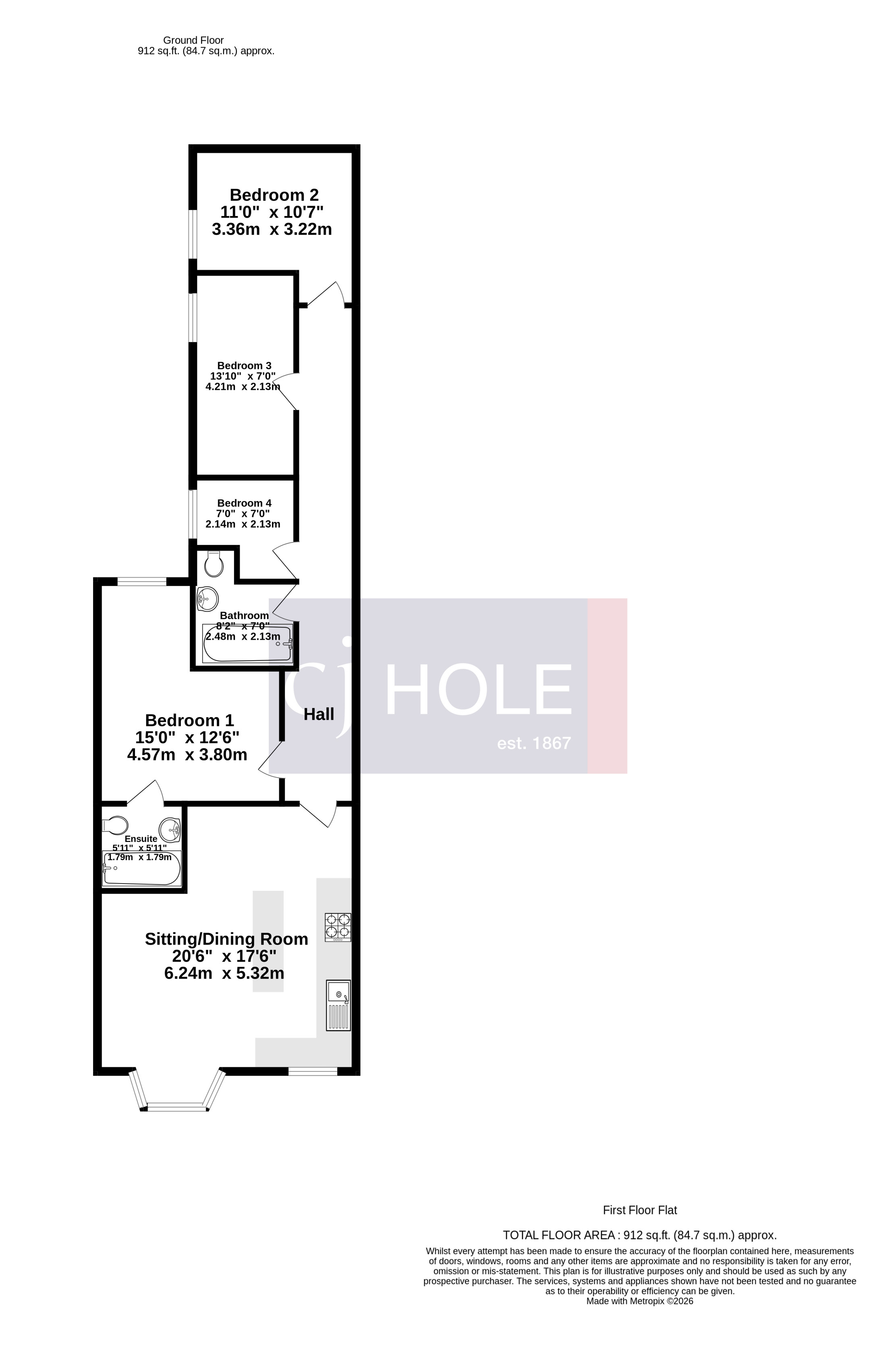 Flat 6, 43-45,, Walliscote Road, Somerset floorplan