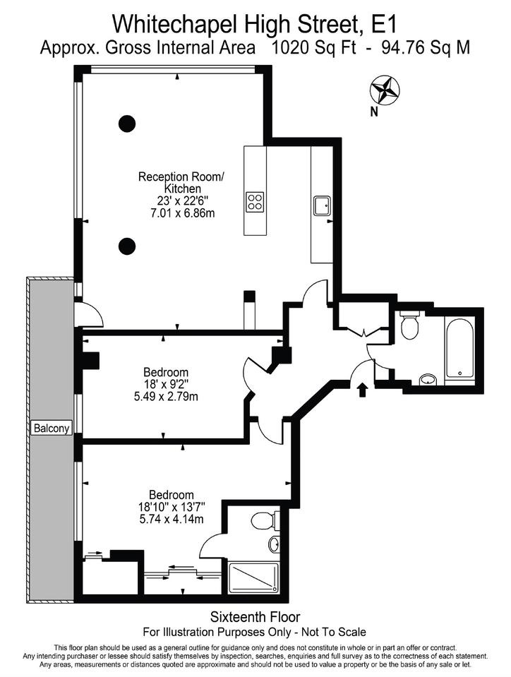2 Bedrooms Flat to rent in Whitechapel High Street, London E1