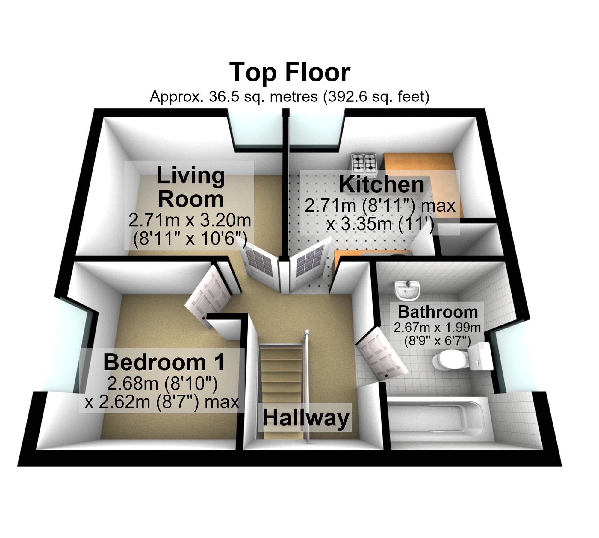 Top Flat, 59 Abbey Road, Torquay floorplan