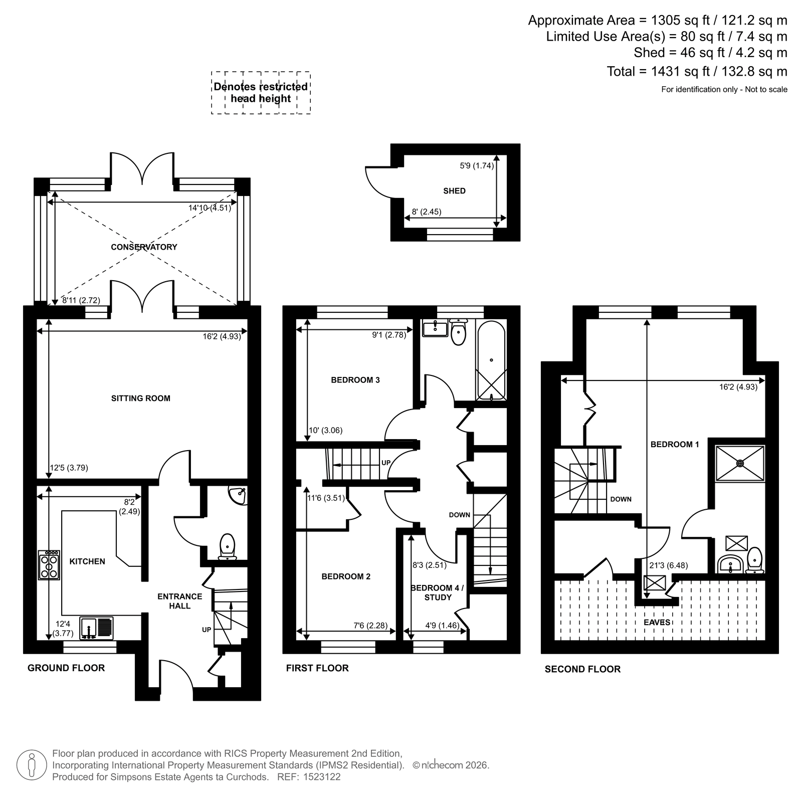 133, Church Road, Byfleet floorplan