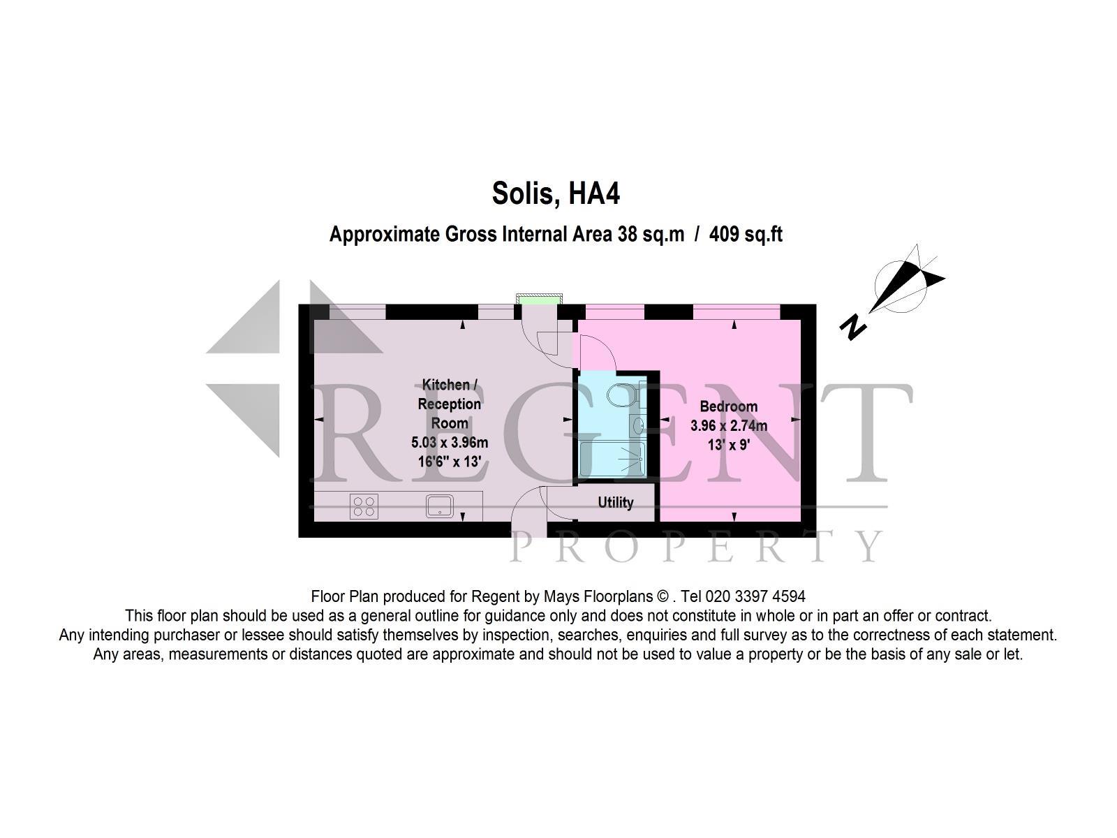 1 Bedrooms Flat to rent in Solis Apartments, 260 Field End Road HA4