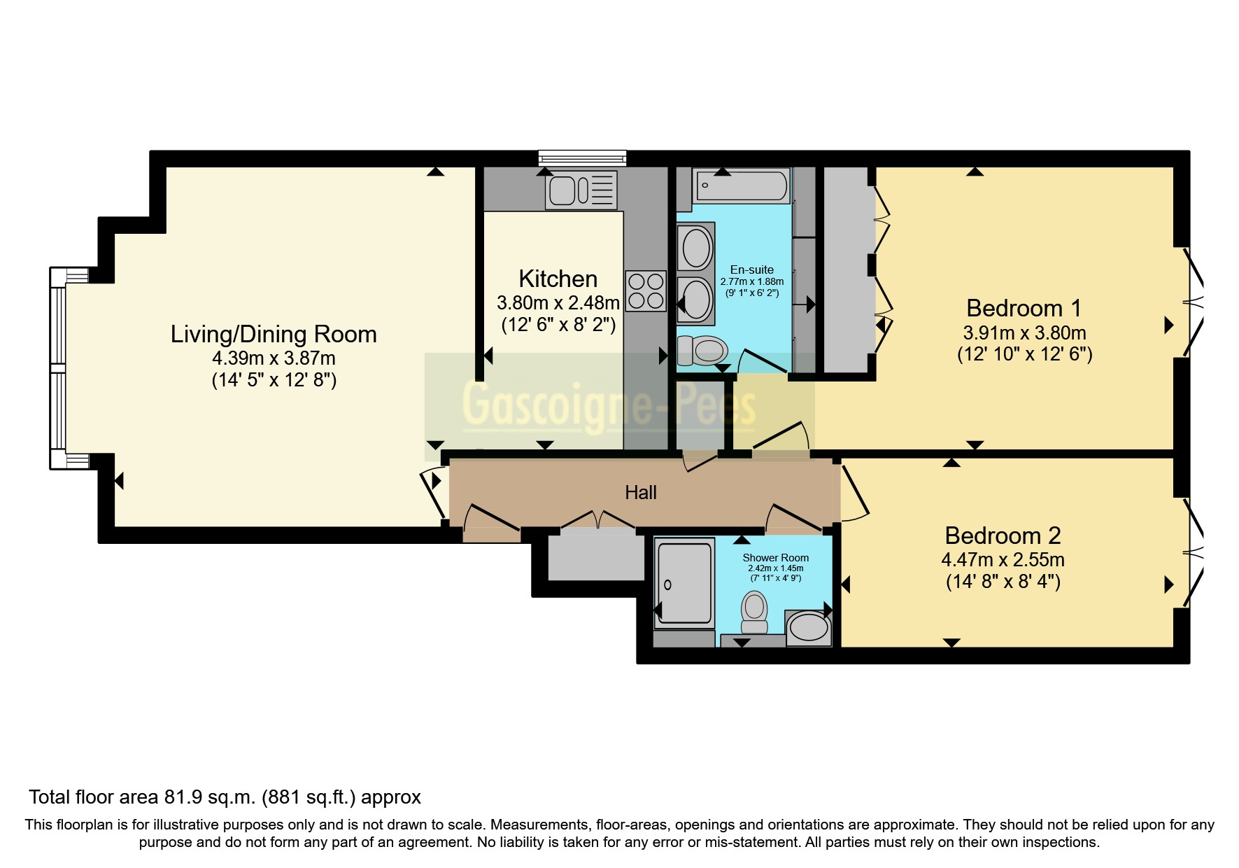 Village Gate, 13 Parvis Road, West Byfleet, Surrey KT14, 2 bedroom flat