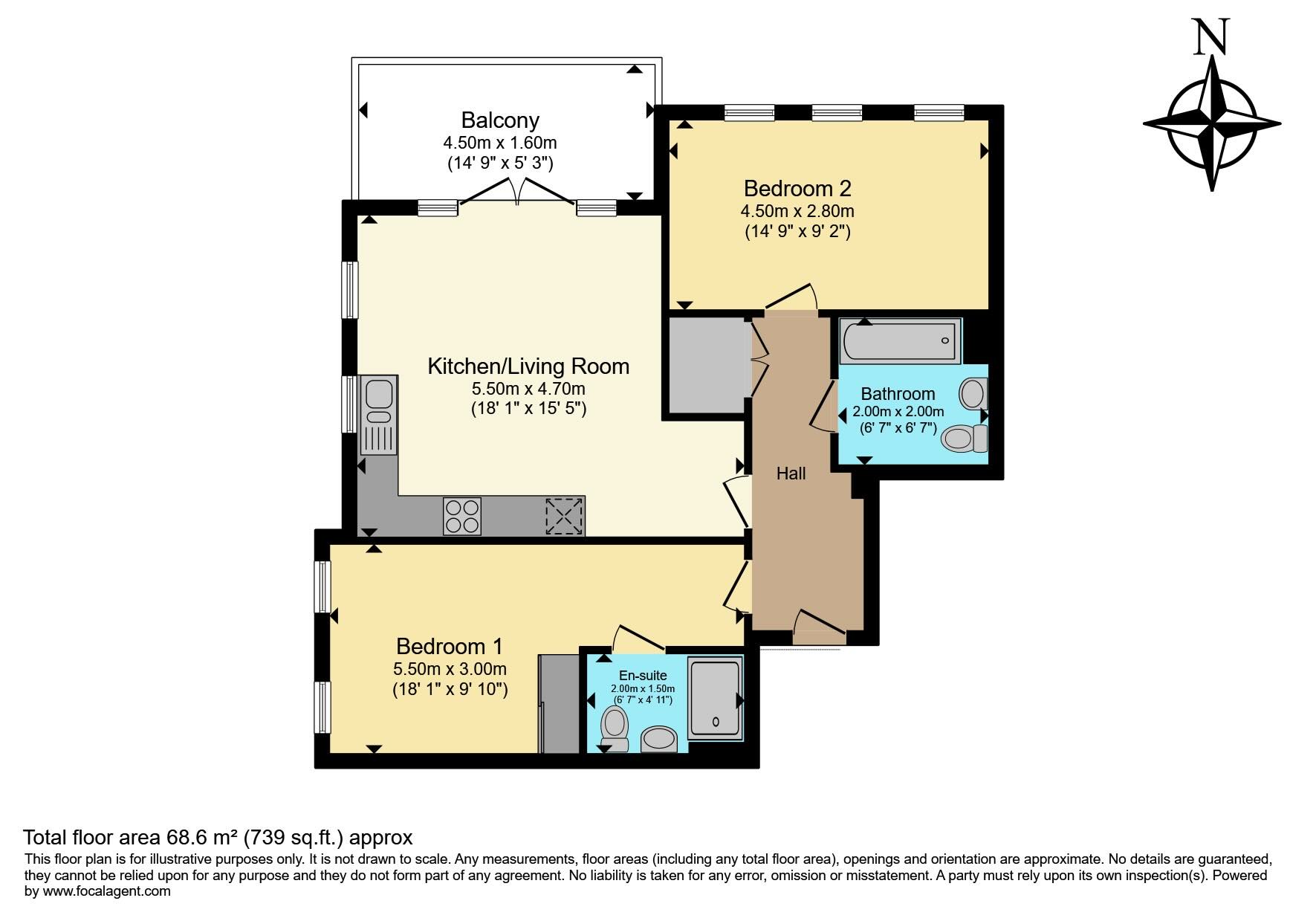 21 Bowerman Court, Bucknall Place, Watford floorplan