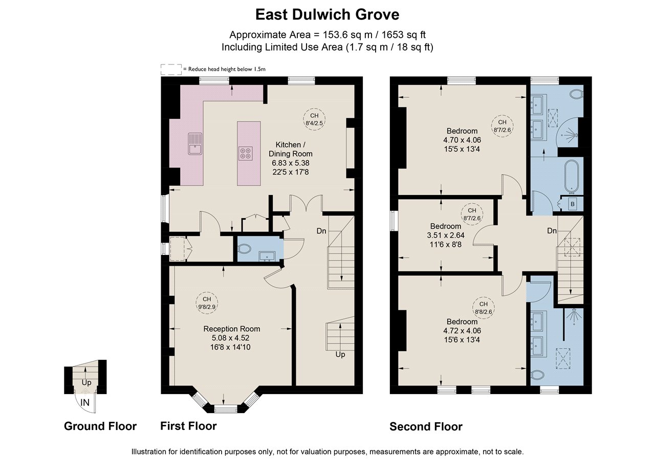 First Floor and Second Floor Flat,, 72, East Dulwich Grove, London floorplan