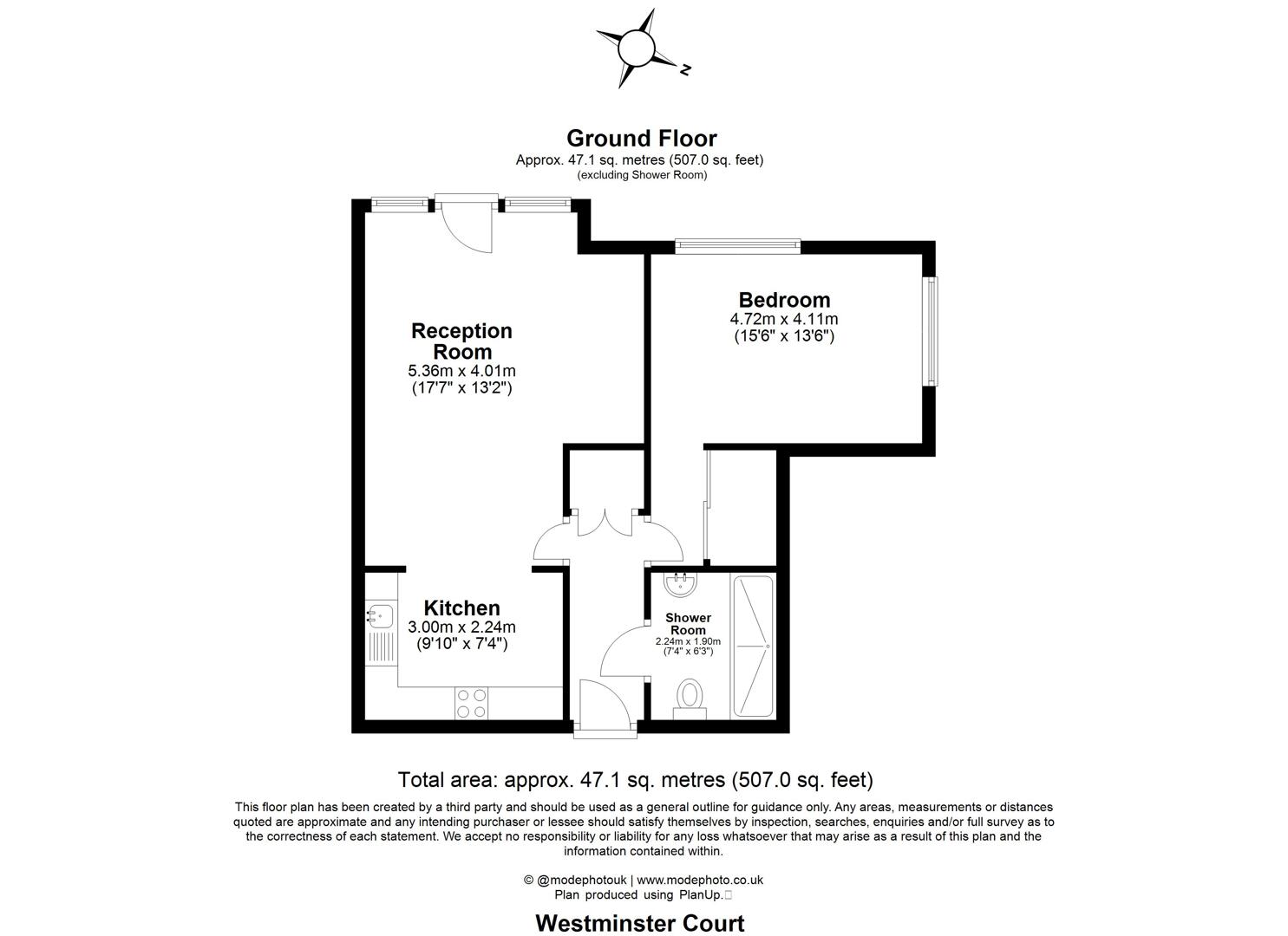 Flat 9 Westminster Court, 23, Cambridge Park, Wanstead floorplan