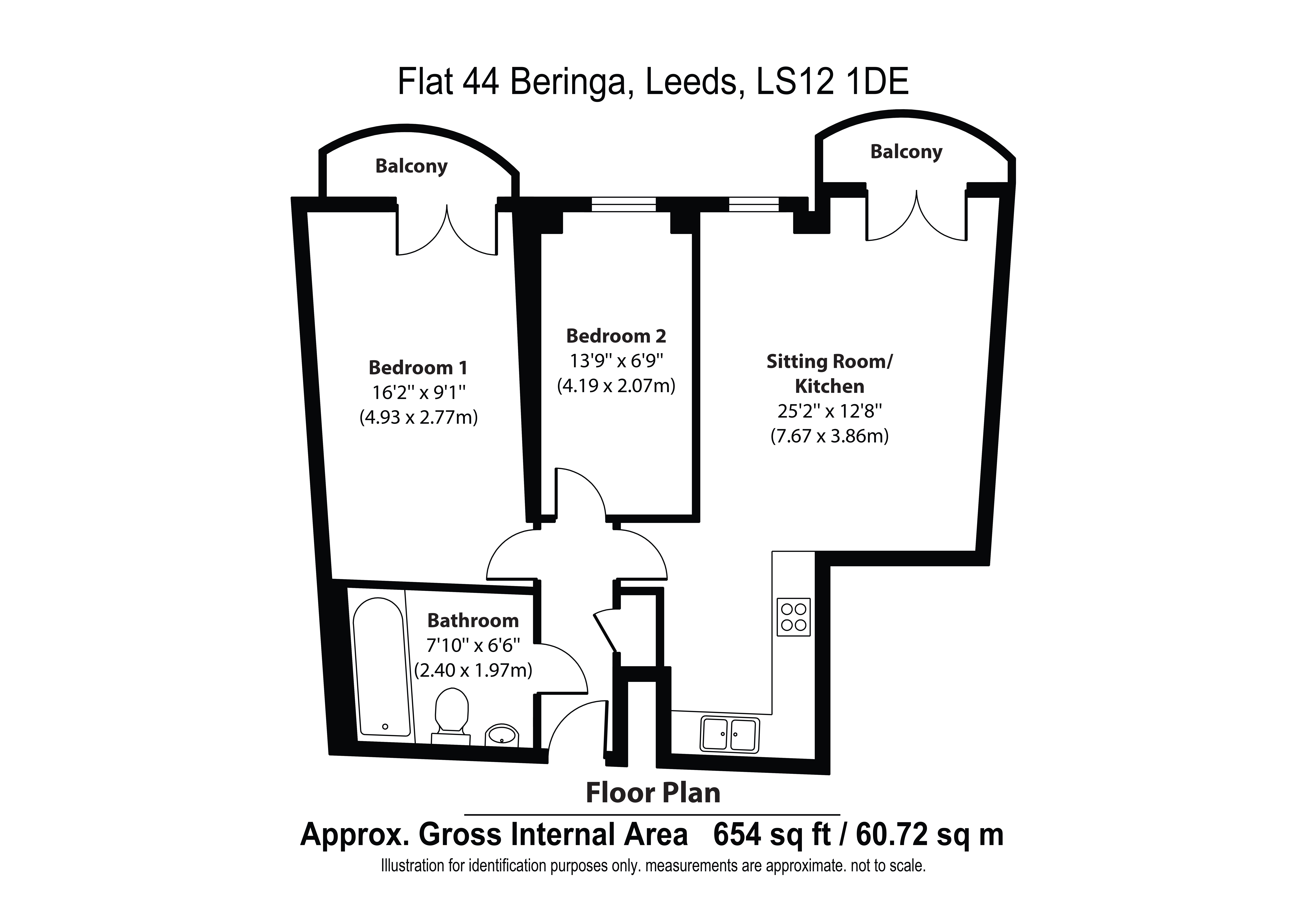 44 Beringa, Gotts Road, Leeds floorplan