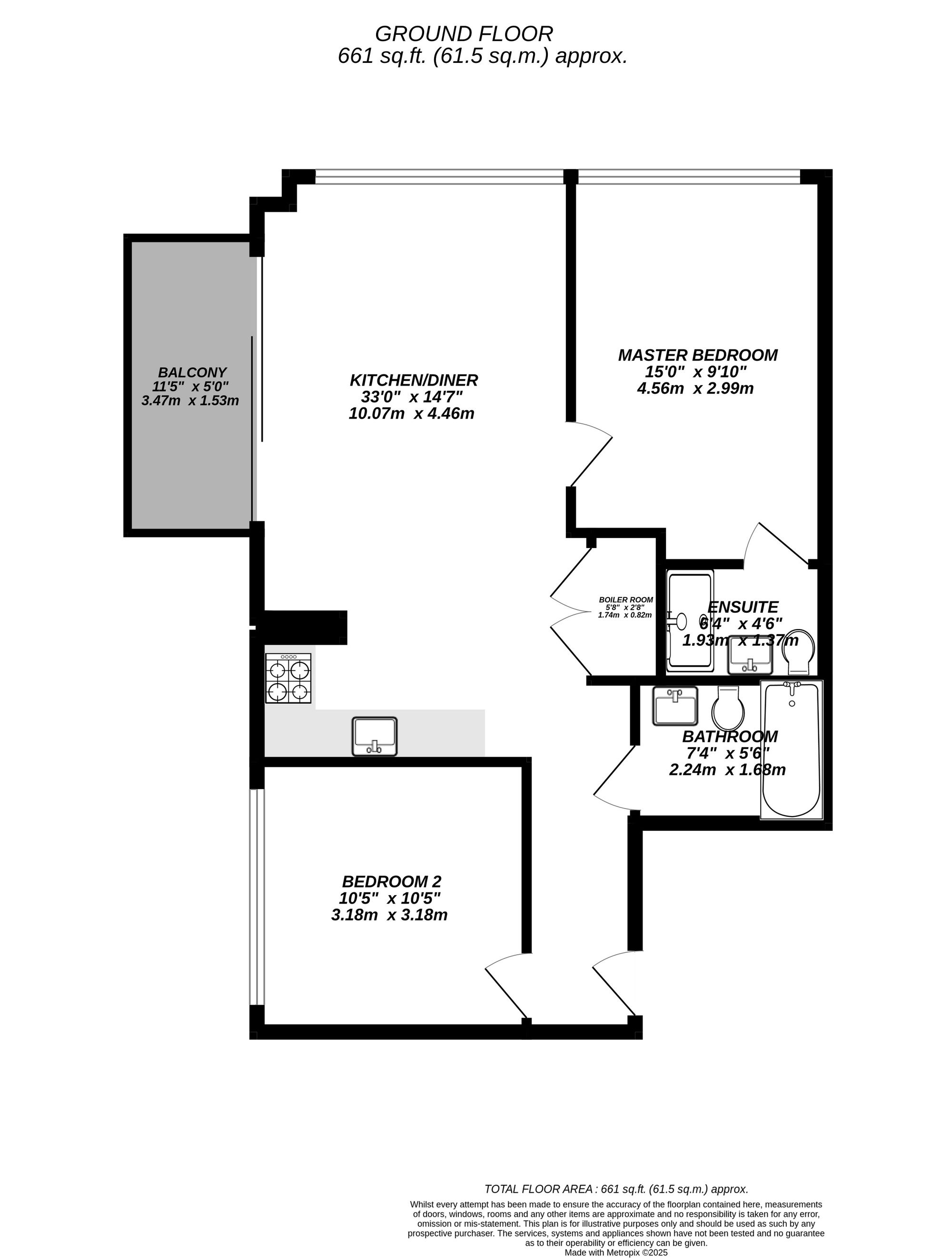 Flat 110, Papermill House Oxford Road, Uxbridge floorplan