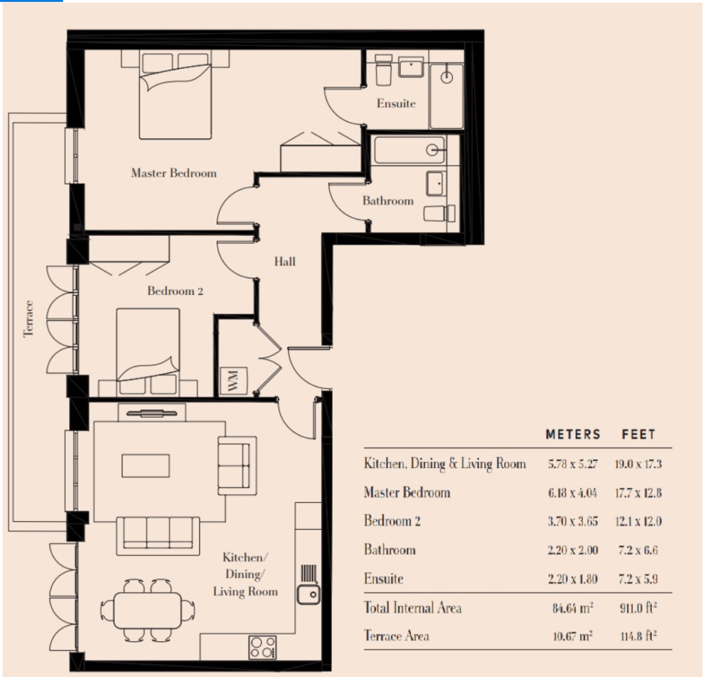 22r, The Atelier, London floorplan
