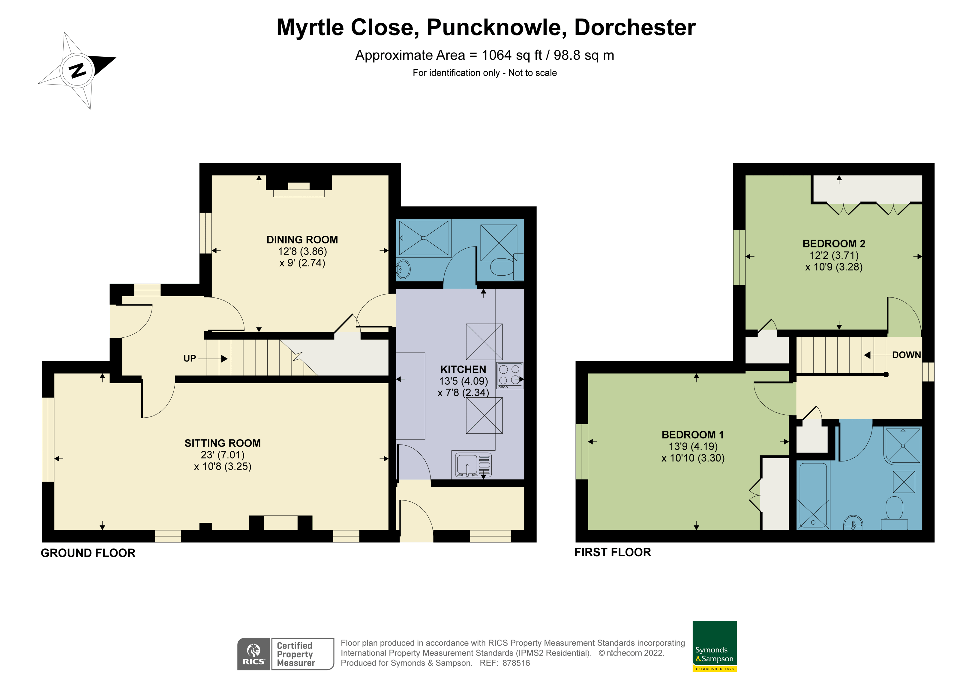 Myrtle Close, Puncknowle, Dorchester DT2, 2 bedroom detached house for