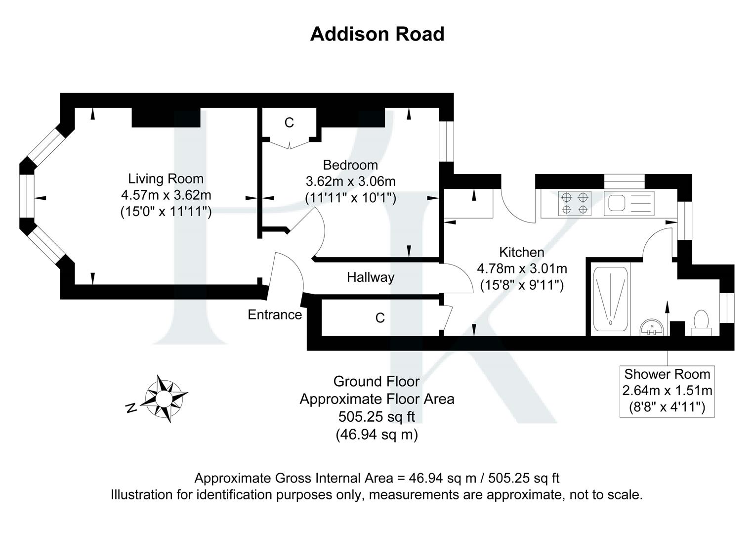 Flat 1, 26, Addison Road, Hove floorplan