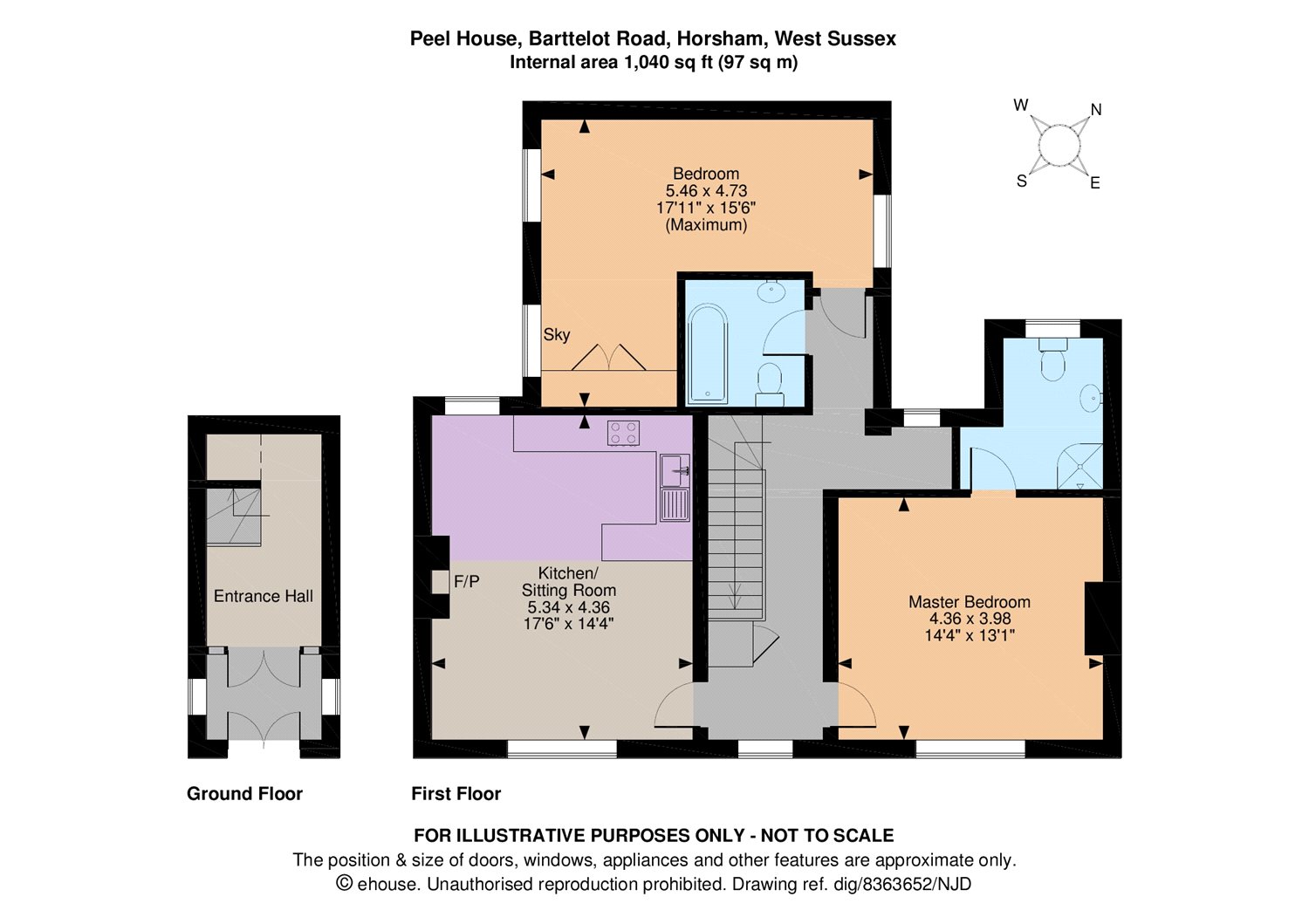 2 Bedrooms Flat for sale in Peel House, Barttelot Road, Horsham, West Sussex RH12