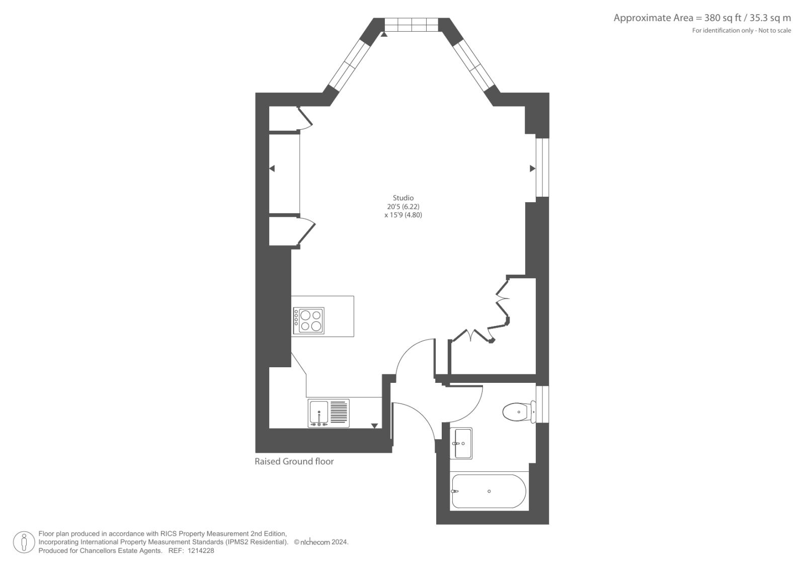 Flat 4, 11, Orme Court, London floorplan