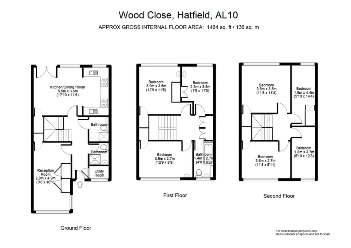 66, Wood Close, Hatfield floorplan
