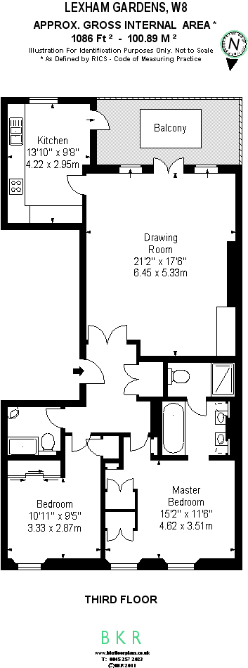 2 Bedrooms Flat to rent in Lexham Gardens, London W8