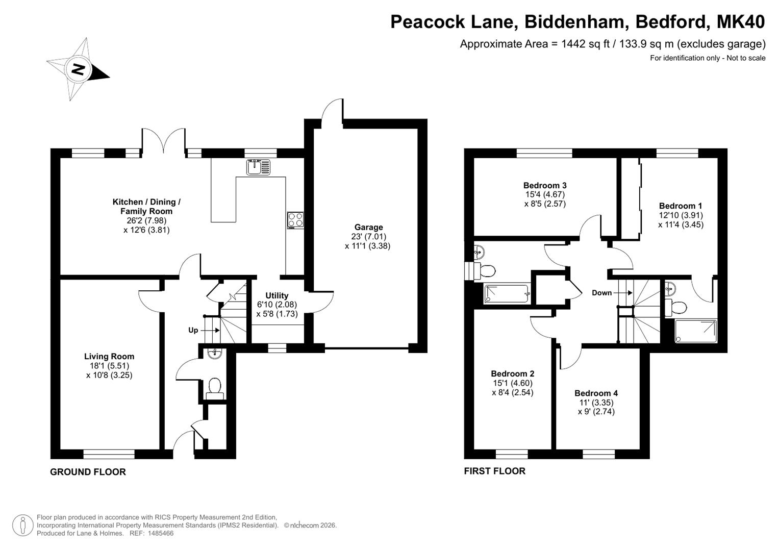 14, Peacock Lane, Bedford floorplan