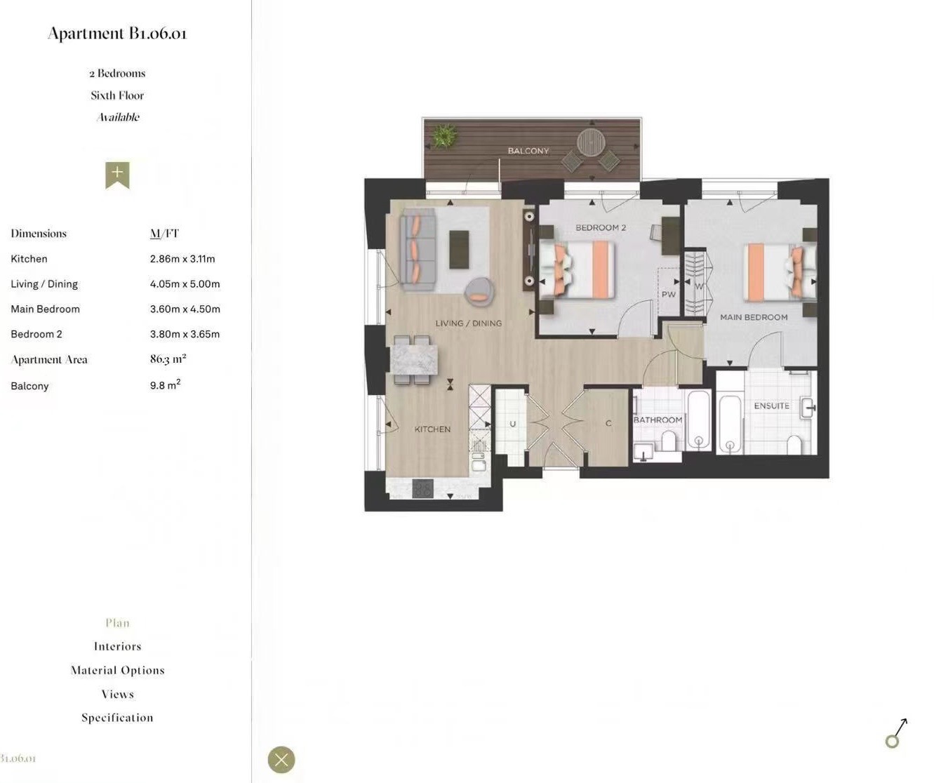 47, Darter House, Woodberry Down, London floorplan