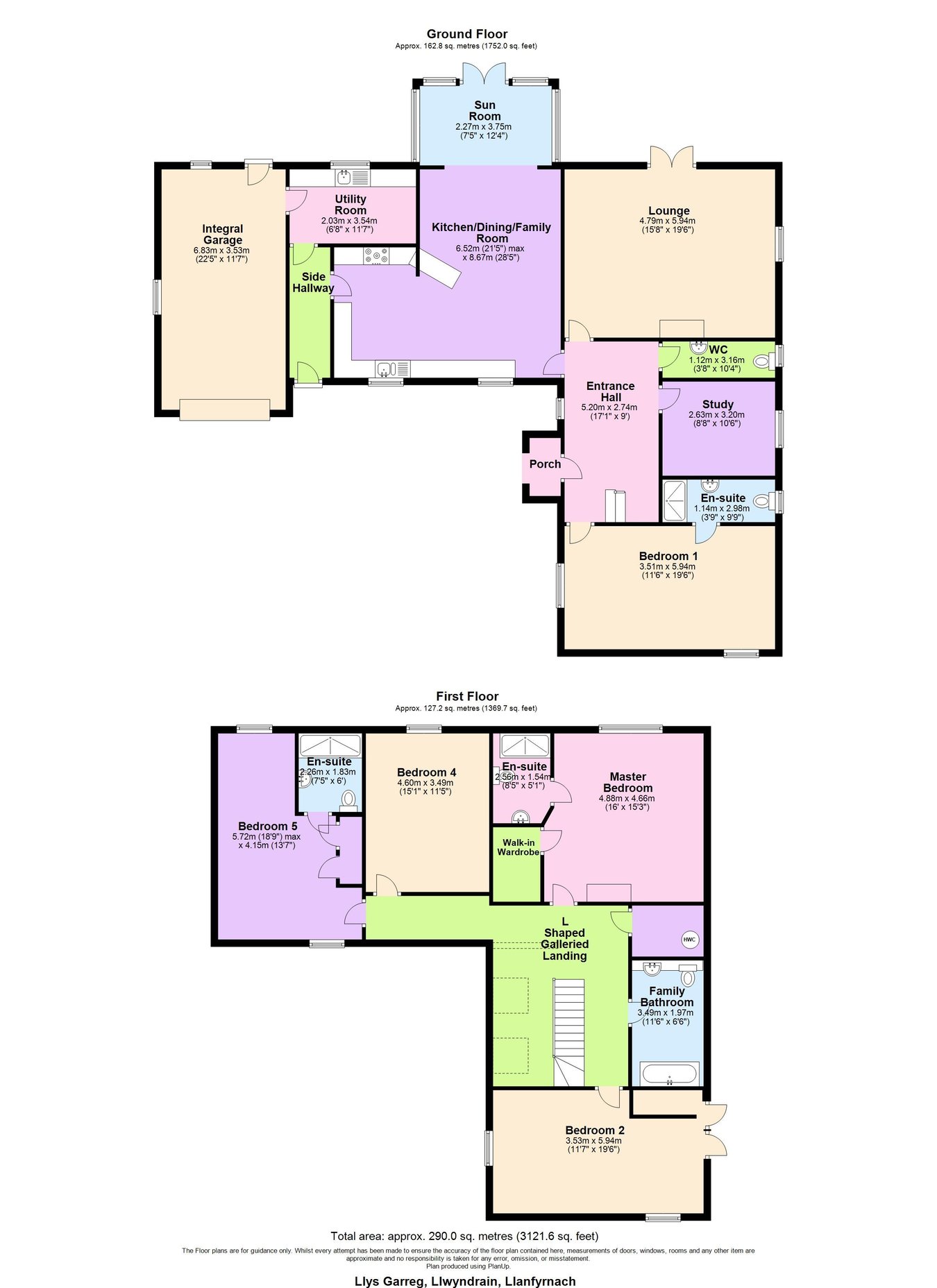Llys Garreg, Llwyndrain, Llanfyrnach floorplan
