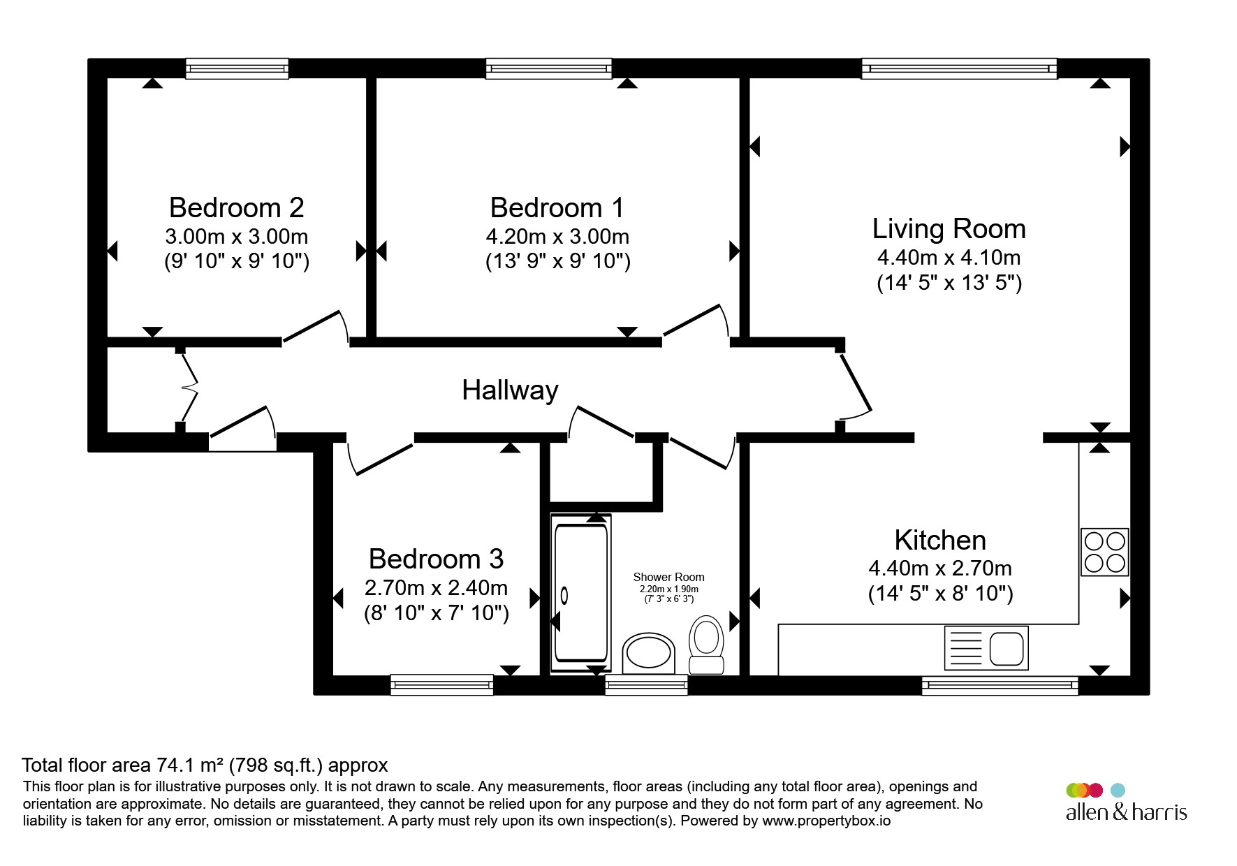 Flat 4, Pembrey House, Bishops Close, Cardiff floorplan