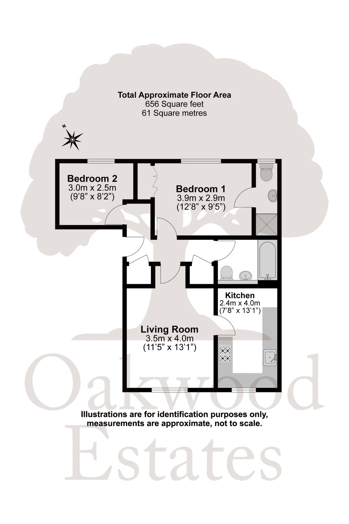 Flat 4, Belvue Court, 11 Cherry Lane, West Drayton floorplan