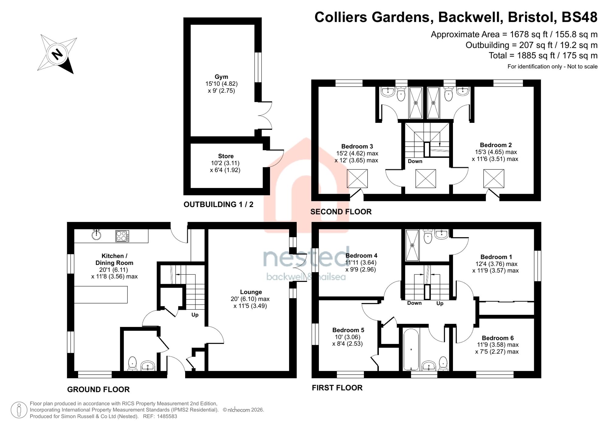 1 Colliers Gardens, Bristol floorplan