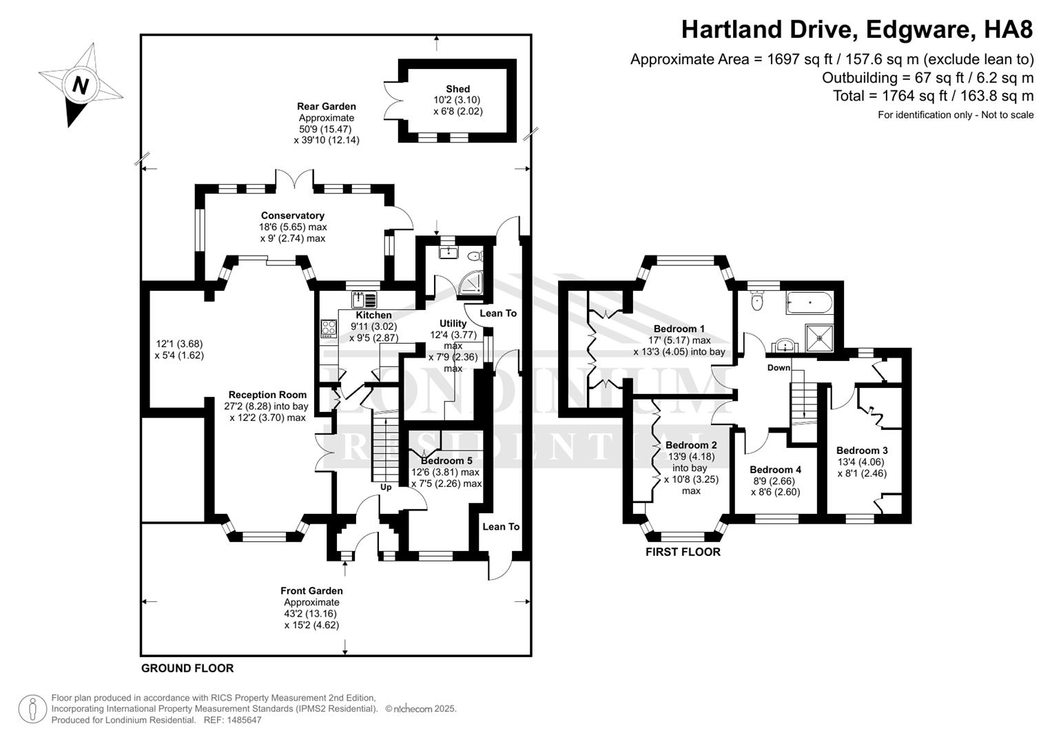 69, Hartland Drive, Edgware floorplan