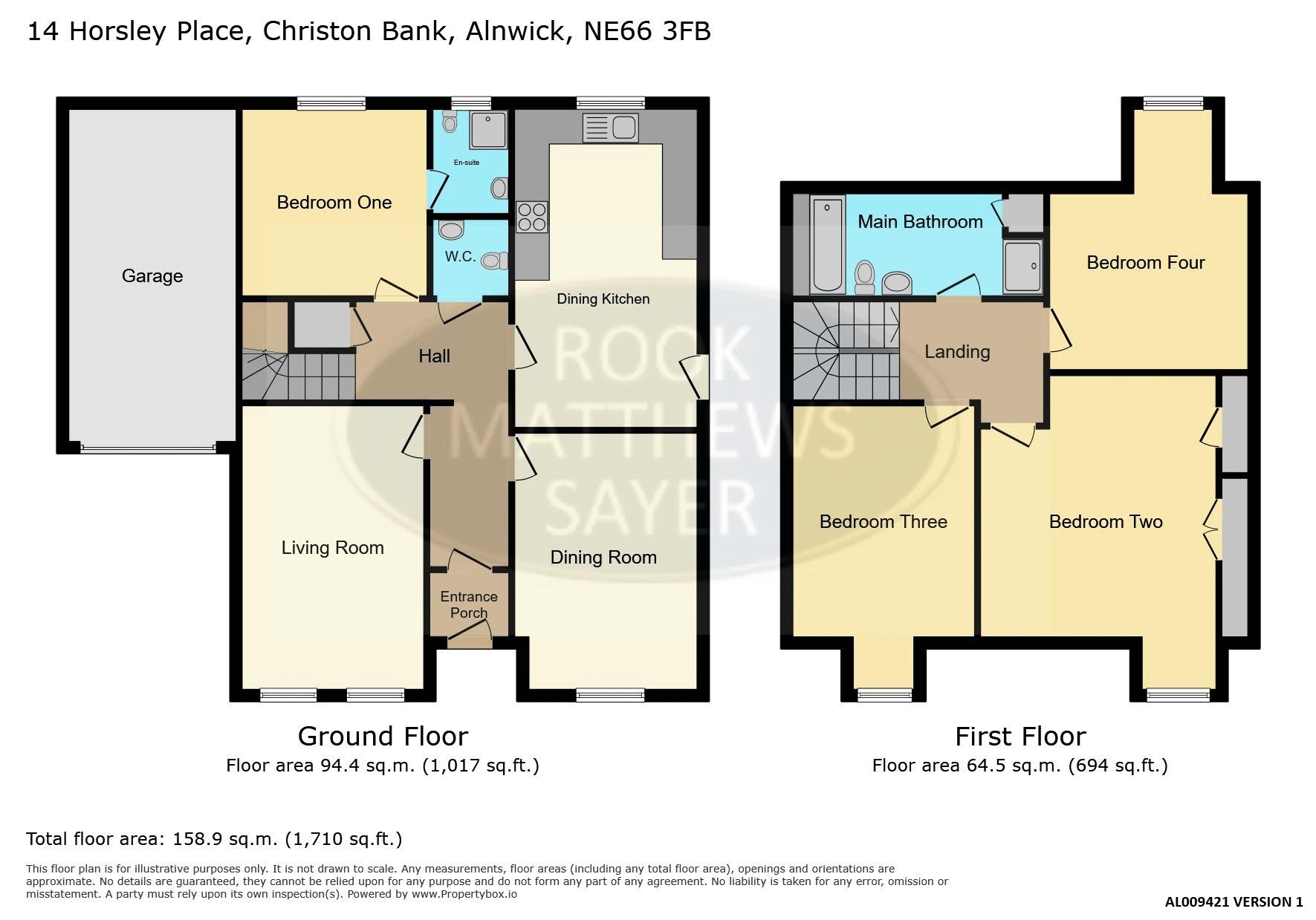 14, Horsley Place, Alnwick floorplan