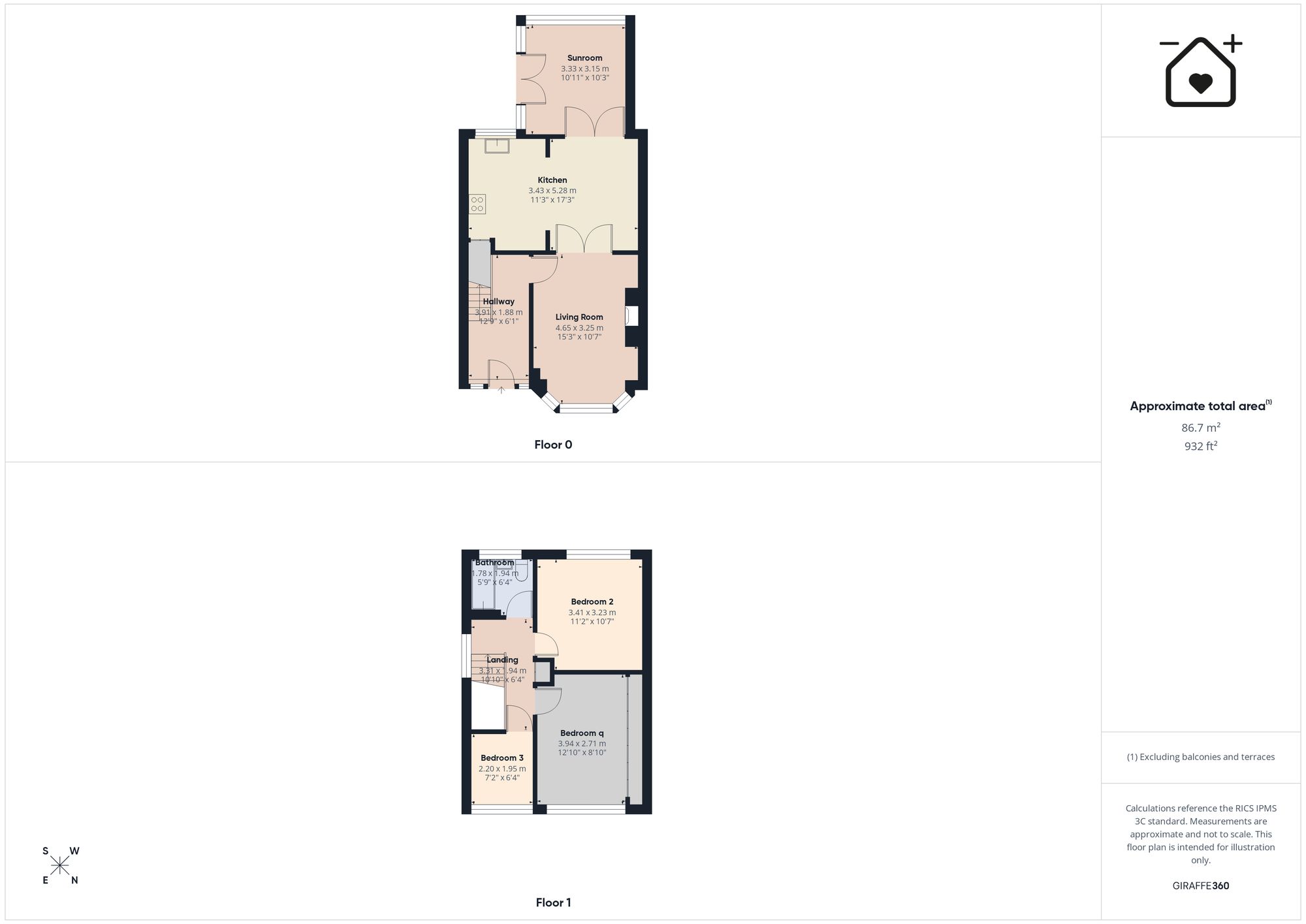 3 Lon Catwg, Swansea floorplan