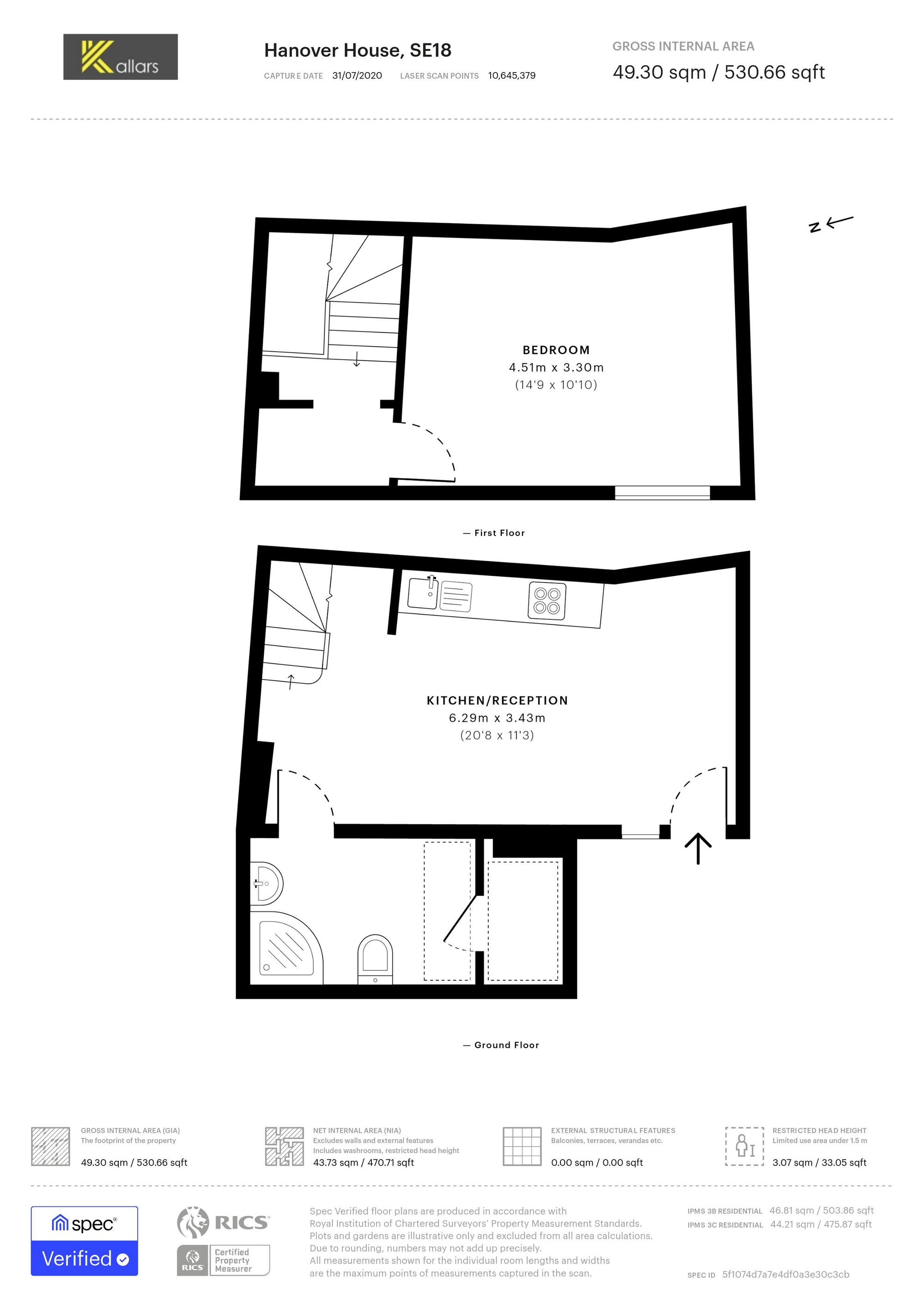 Apt 7, Hanover House, London floorplan