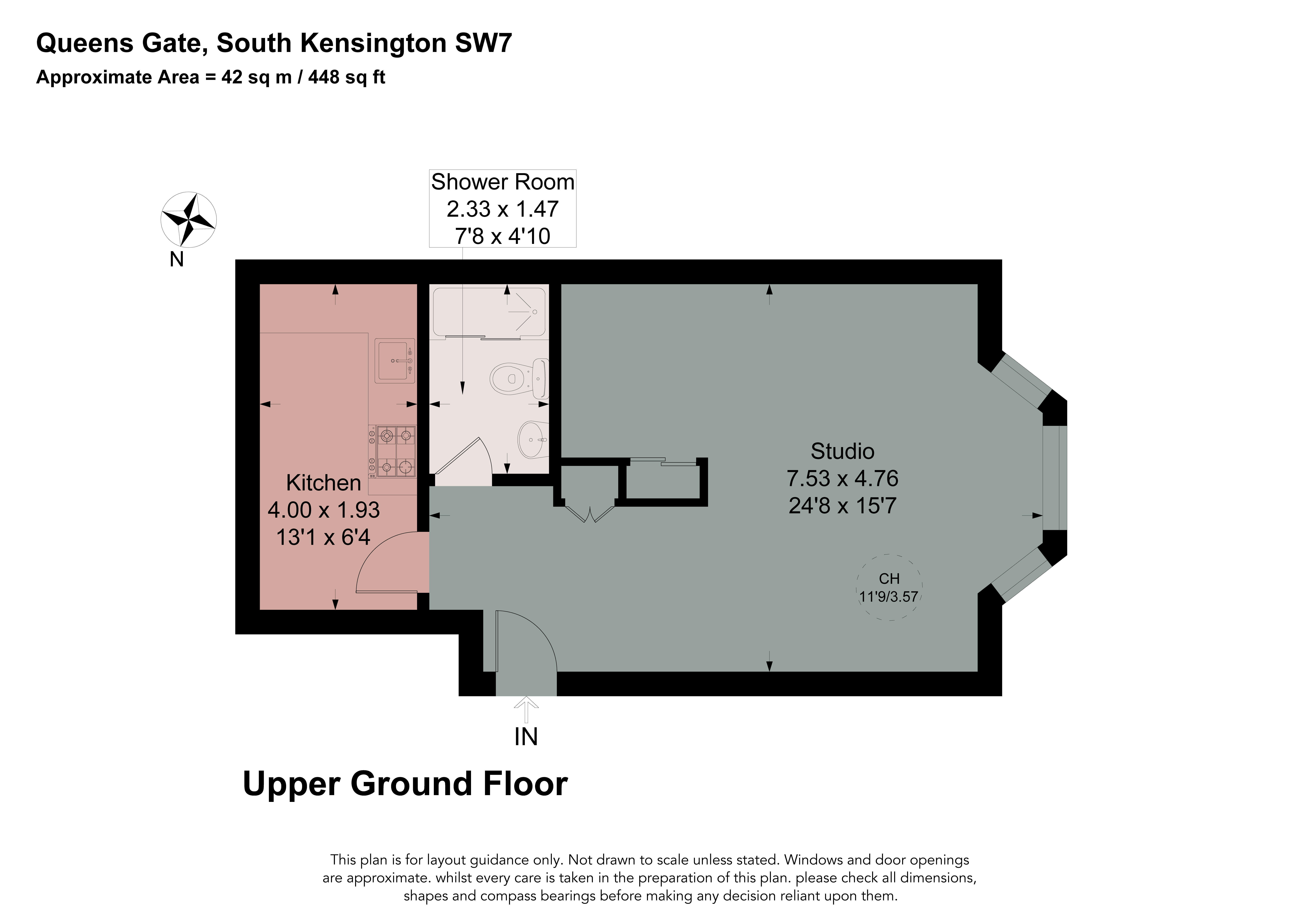Flat 4, 123, Queens Gate, London floorplan
