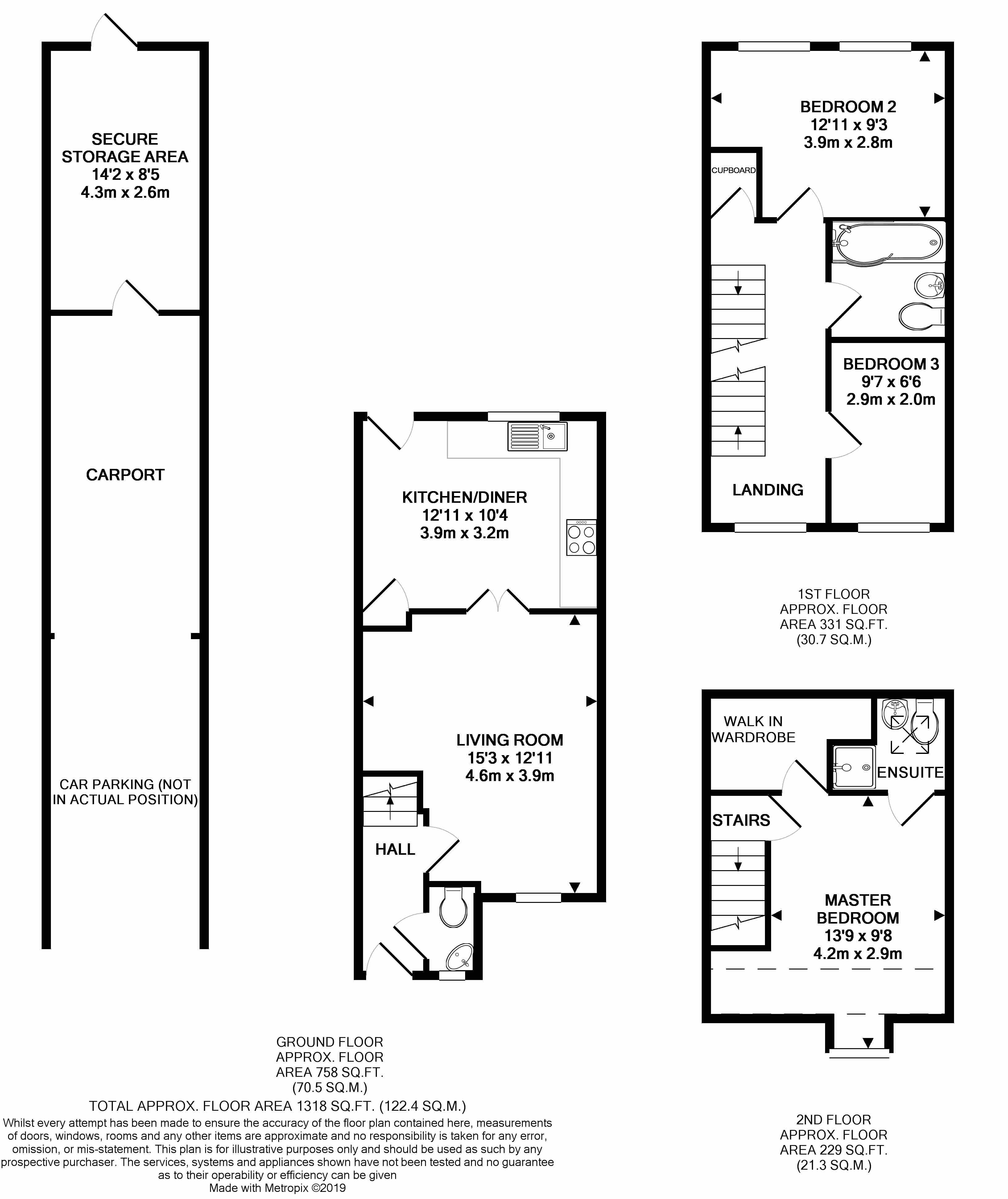 3 Bedrooms Terraced house for sale in Helens Close, Alton GU34