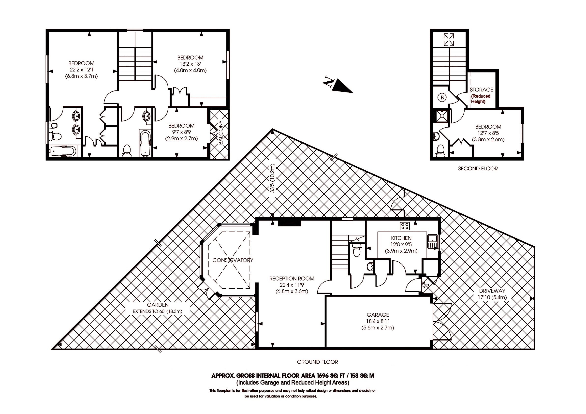 4 Bedrooms  to rent in Crofton Avenue, London W4