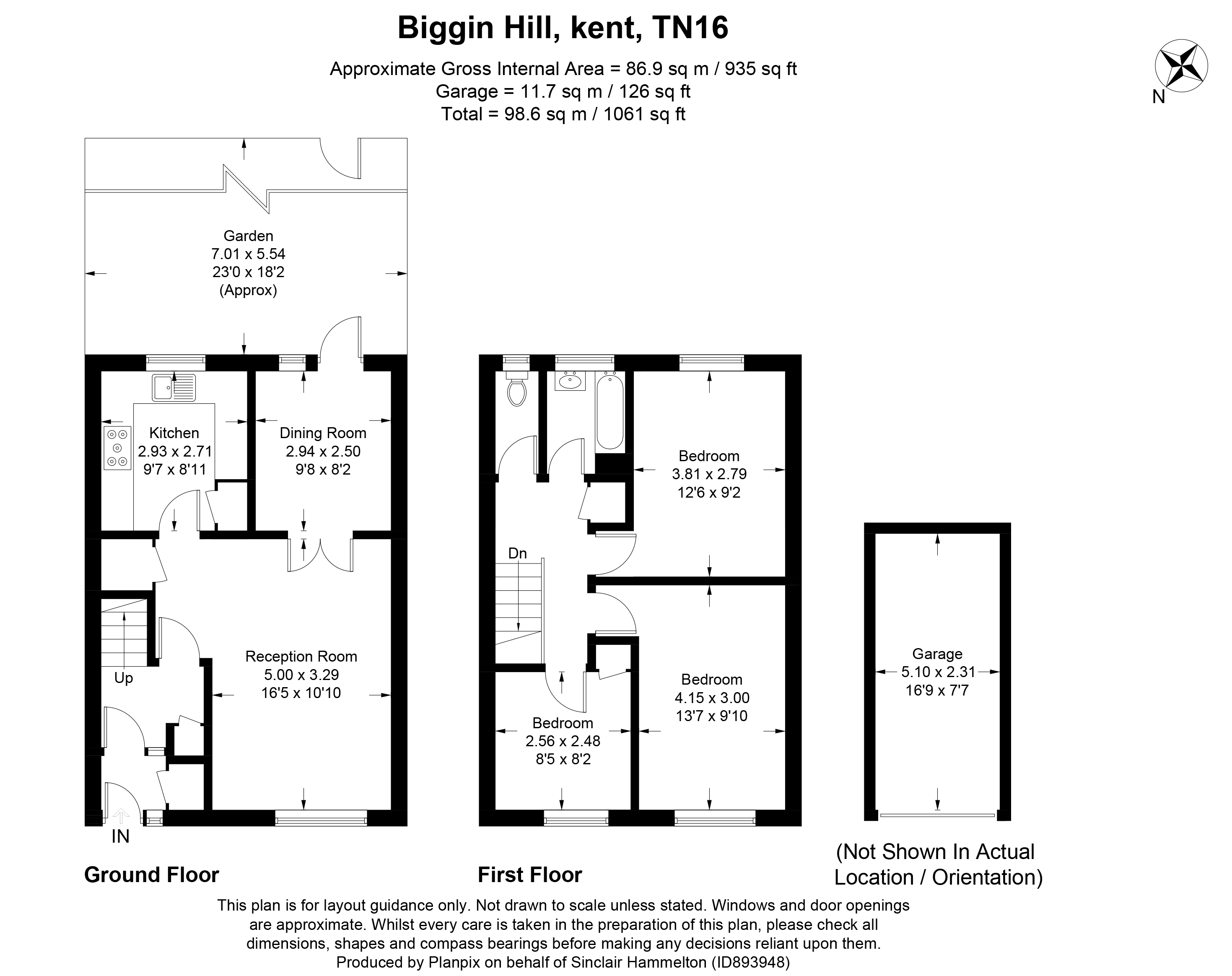 View Close, Biggin Hill, Westerham, Kent TN16, 3 bedroom terraced house