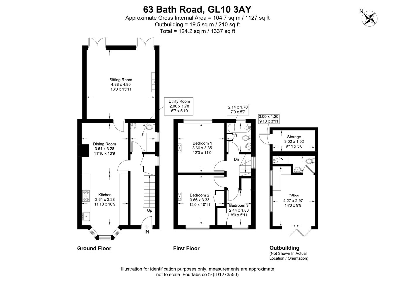 63, Bath Road, Eastington floorplan