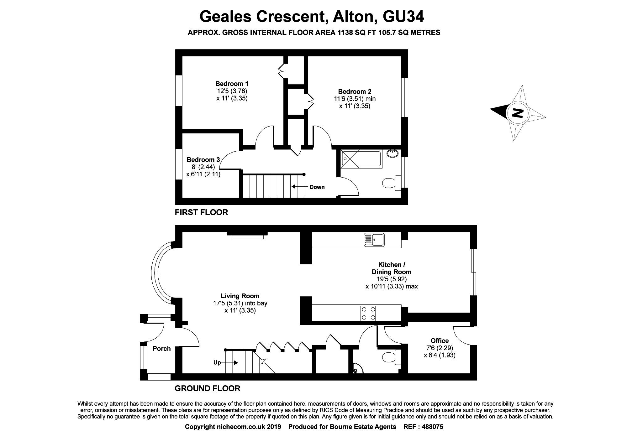 3 Bedrooms Terraced house for sale in Geales Crescent, Alton, Hampshire GU34