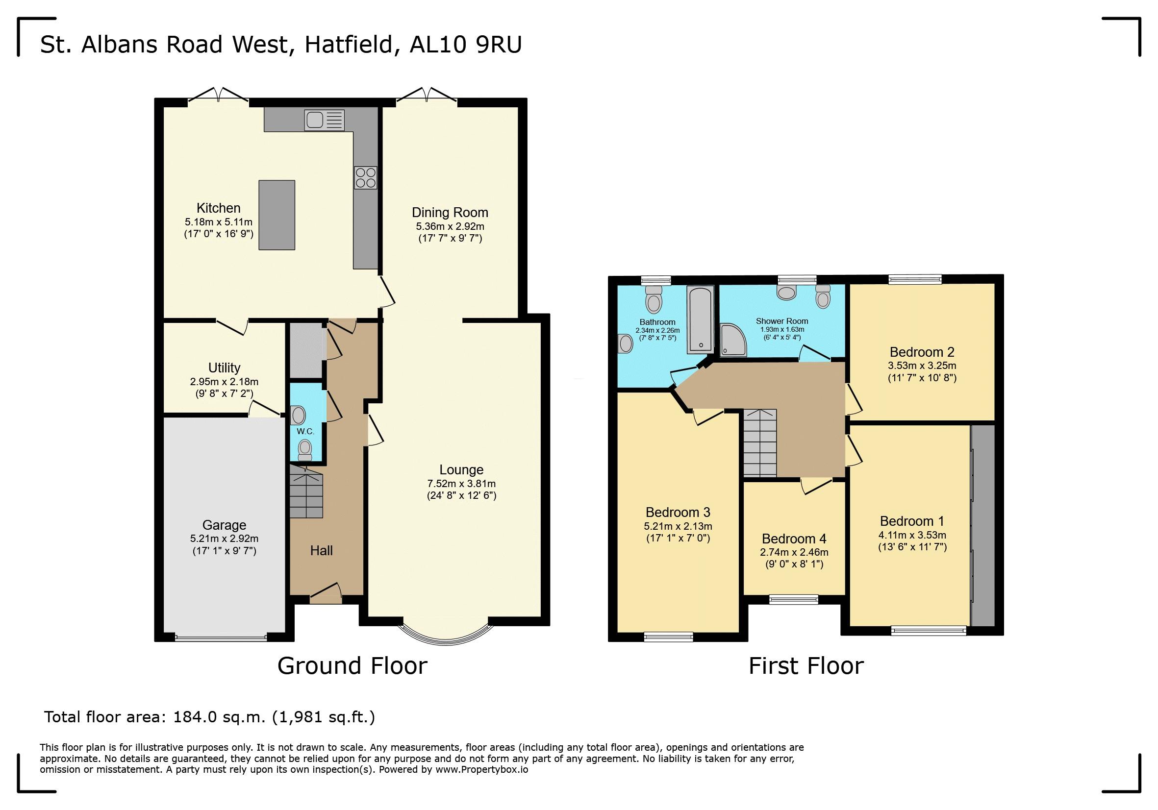 381, St. Albans Road West, Hatfield floorplan